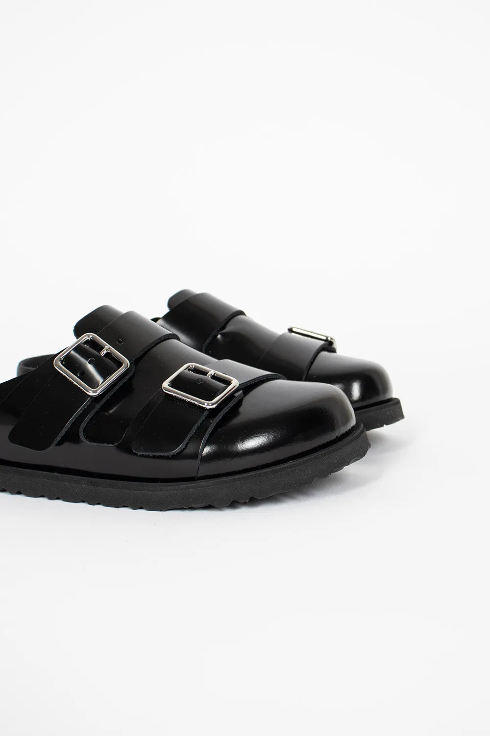 Comfort Heel 222 West Leather Sandals Black