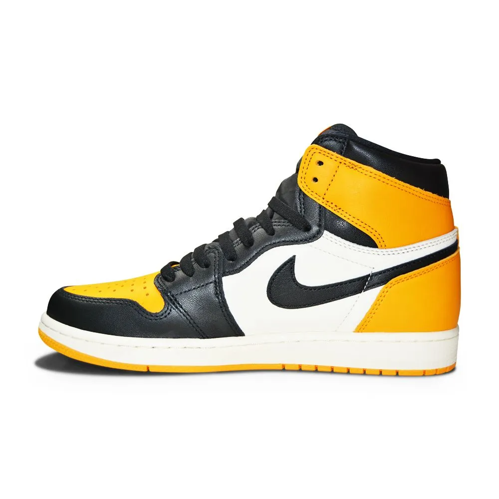 Mens Nike Air Jordan 1 Retro  High OG "Taxi" - 555088 711 -Taxi Black Sail Ventilated Tongue Design
