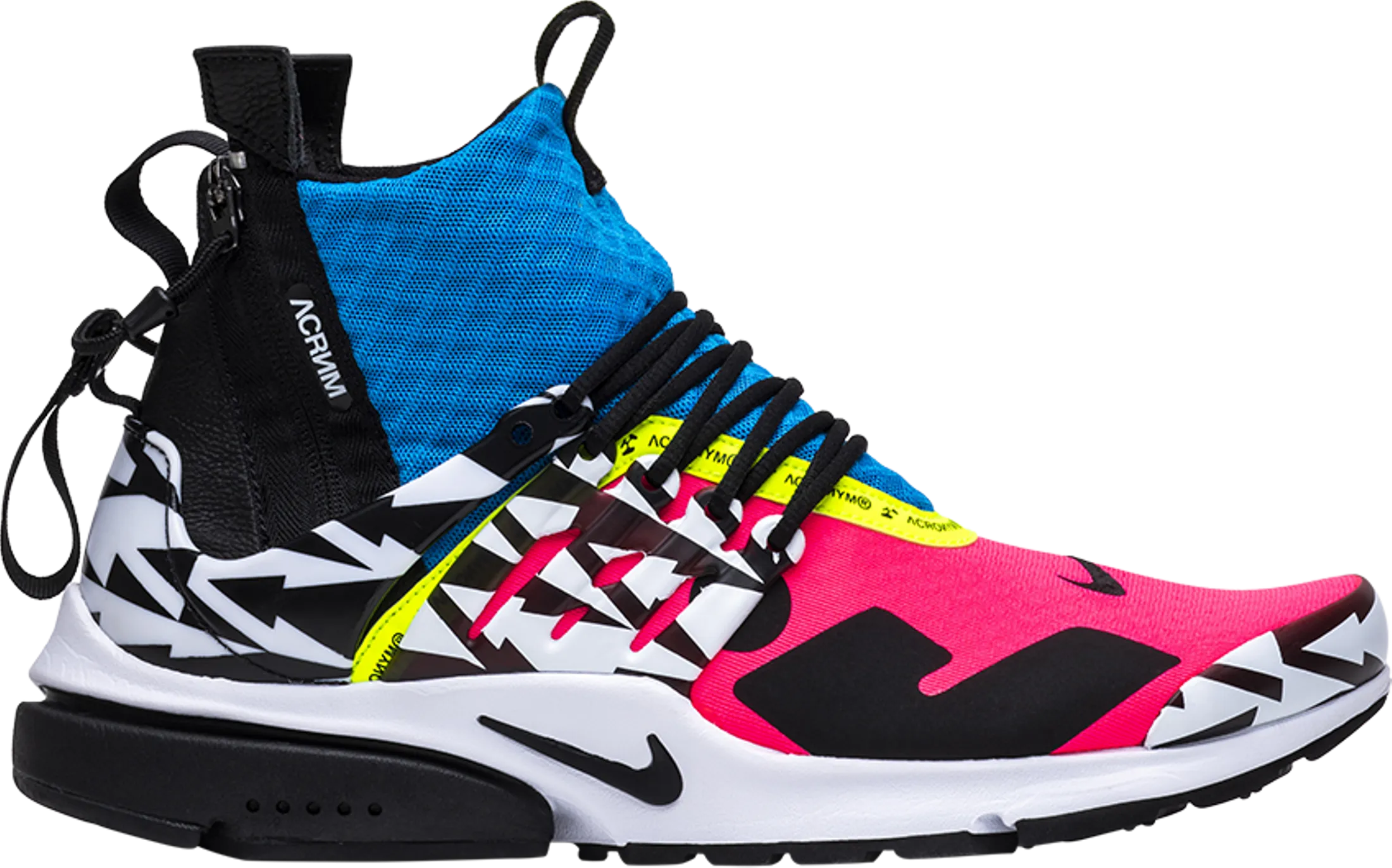 Acronym x Air Presto Mid 'Racer Pink' - AH7832 600 Lined Upper Decoupled Heel Construction