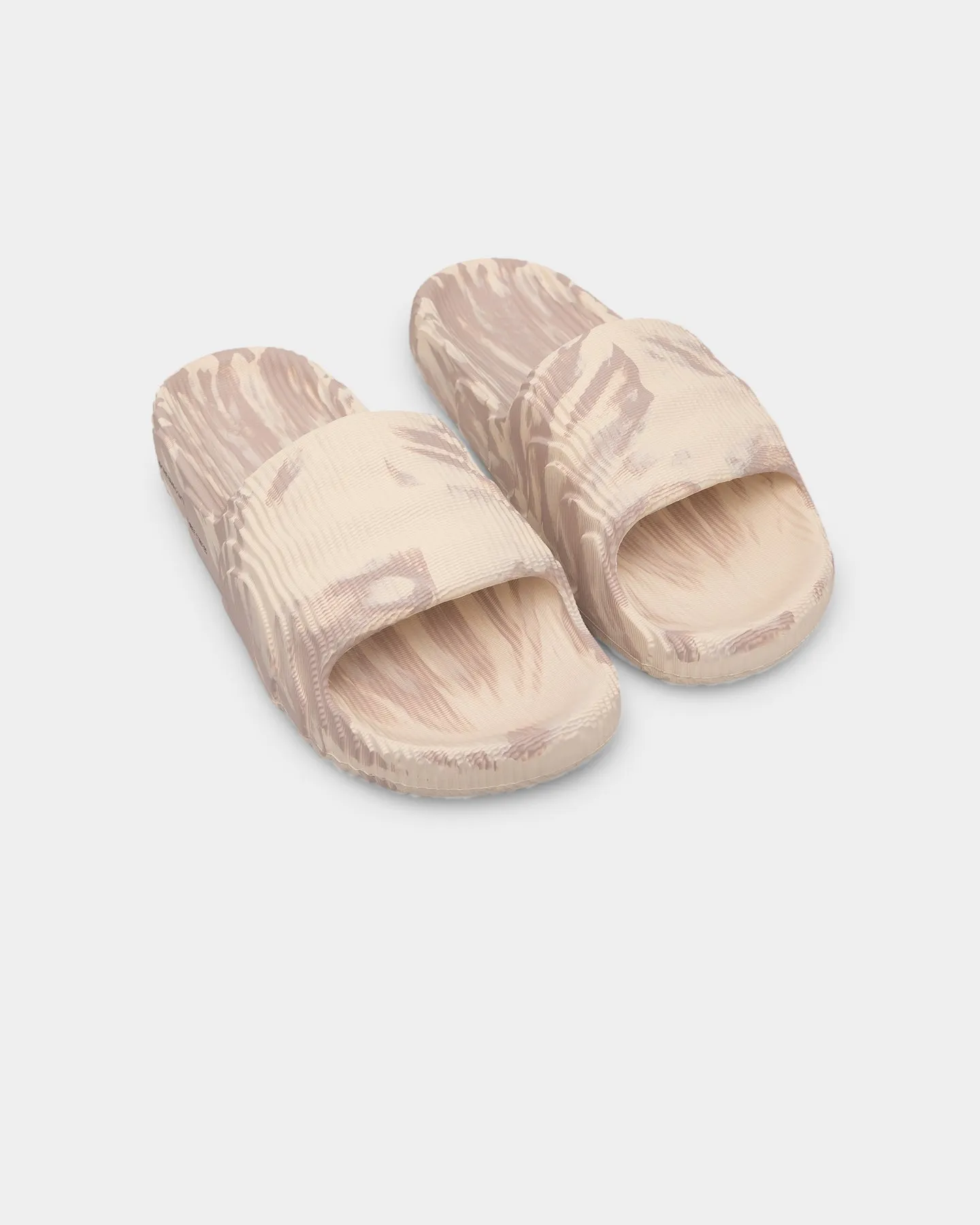 Adidas Adilette 22 Sand Strata/Wonder Taupe/Core Black Waterproof Outdoor Travel Gloss Mood