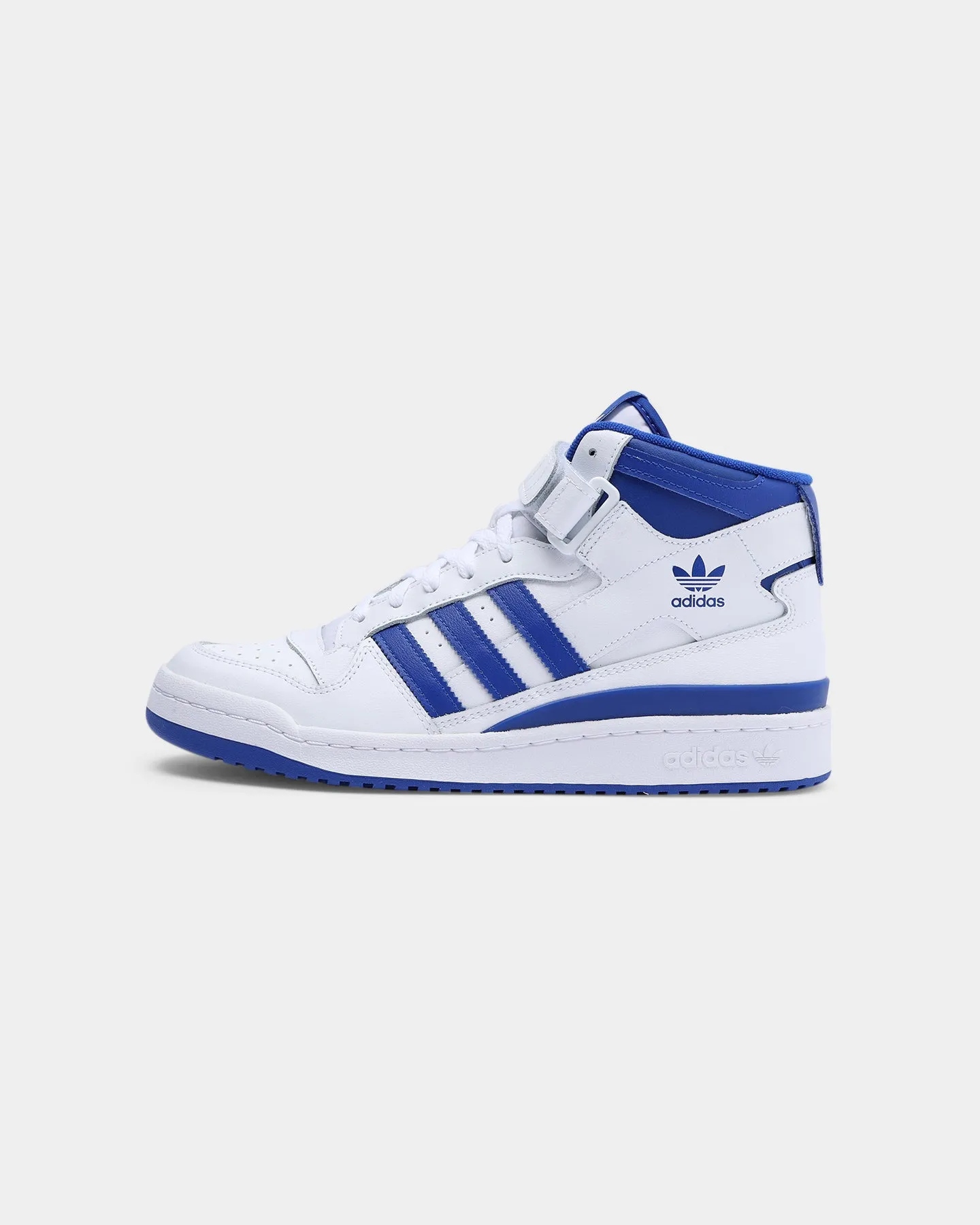 Heel Safe Morning Walk Adidas Men's Forum Mid Cloud White / Royal Blue / Cloud White
