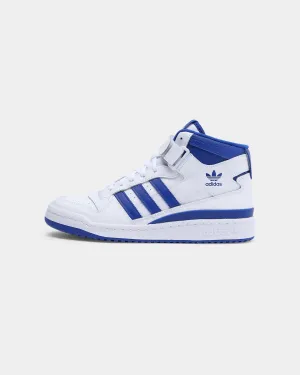 Heel Safe Morning Walk Adidas Men's Forum Mid Cloud White / Royal Blue / Cloud White