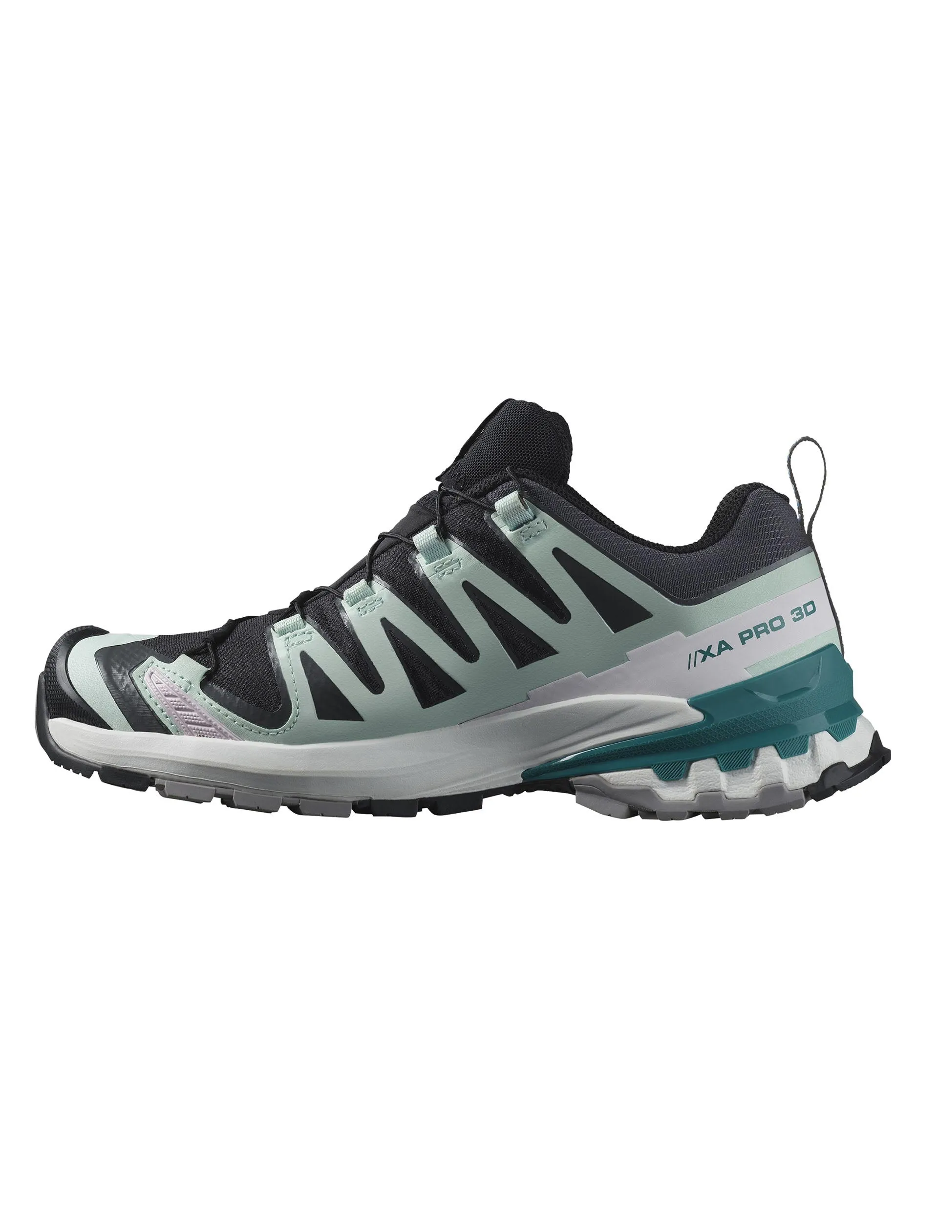 XA Pro 3D V9 Gore-Tex - Black/Bleached Aqua/Harbor Blue weather - proof running shoes bold - patterns shoes