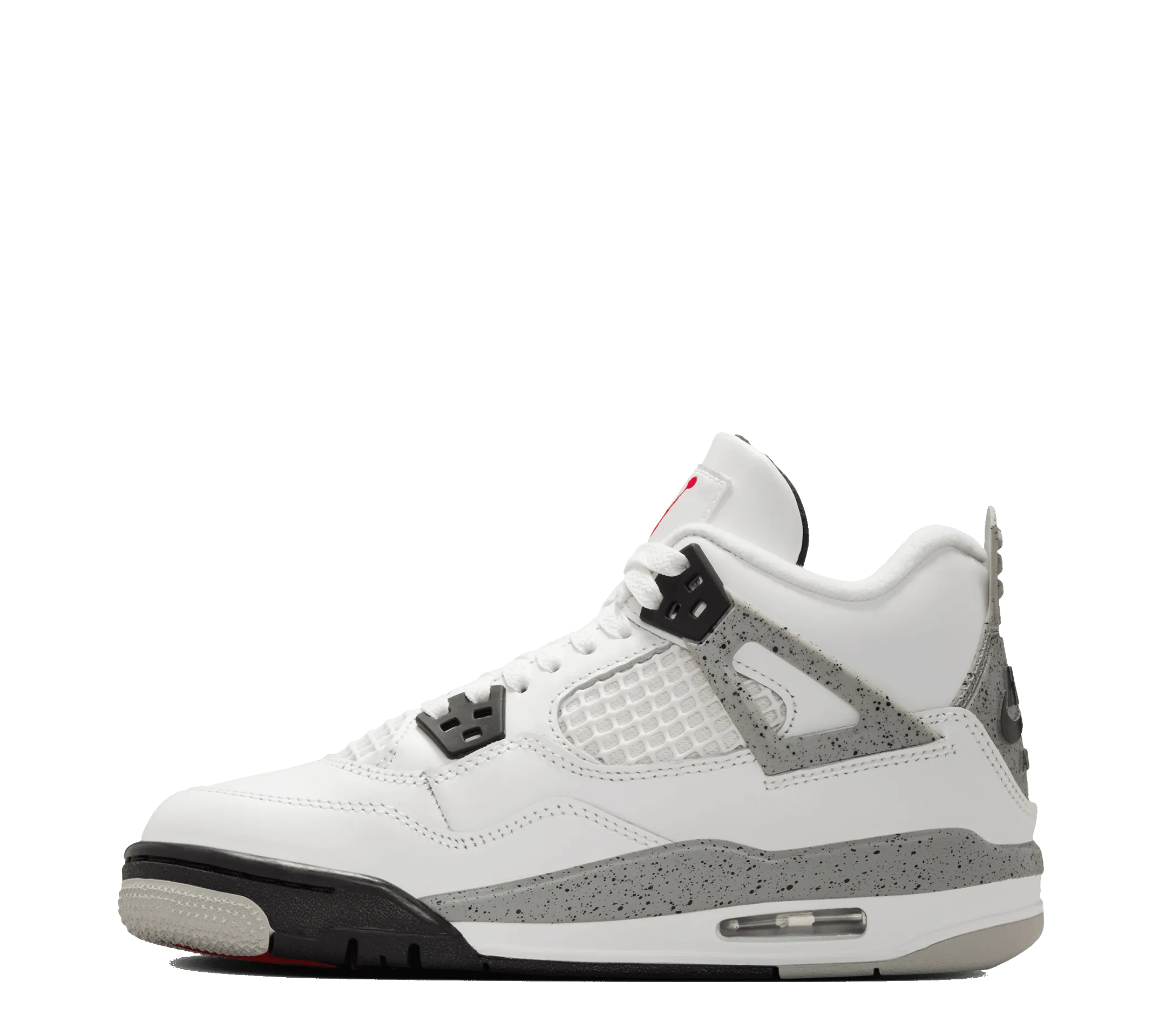 Air Jordan 4 Retro GS "White Cement" (Grade School) Durable outsole Valley Run