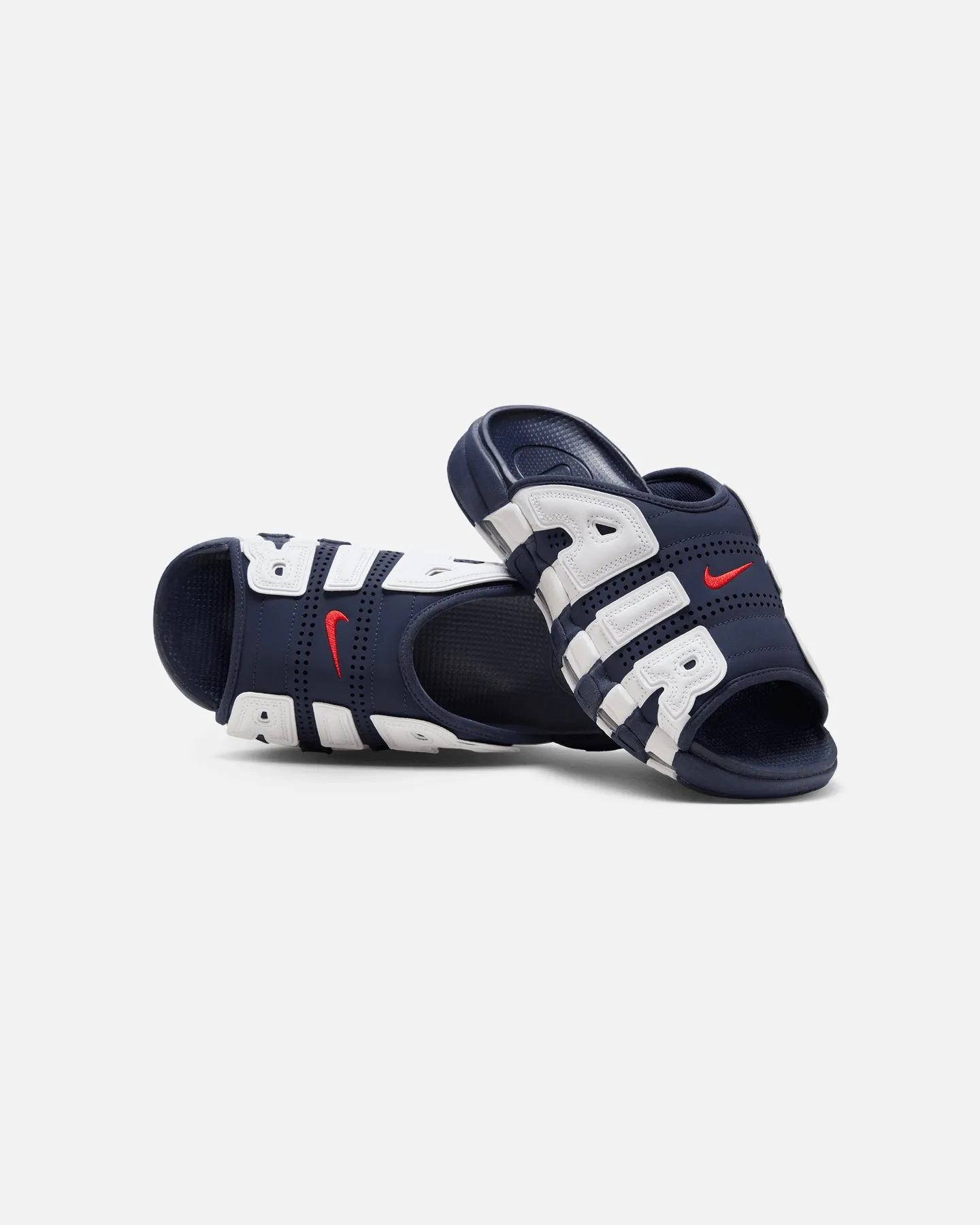 Nike Air More Uptempo Slides Midnight Navy Ultra Light Hiking Trails Ventilated Mesh Sunny Walks