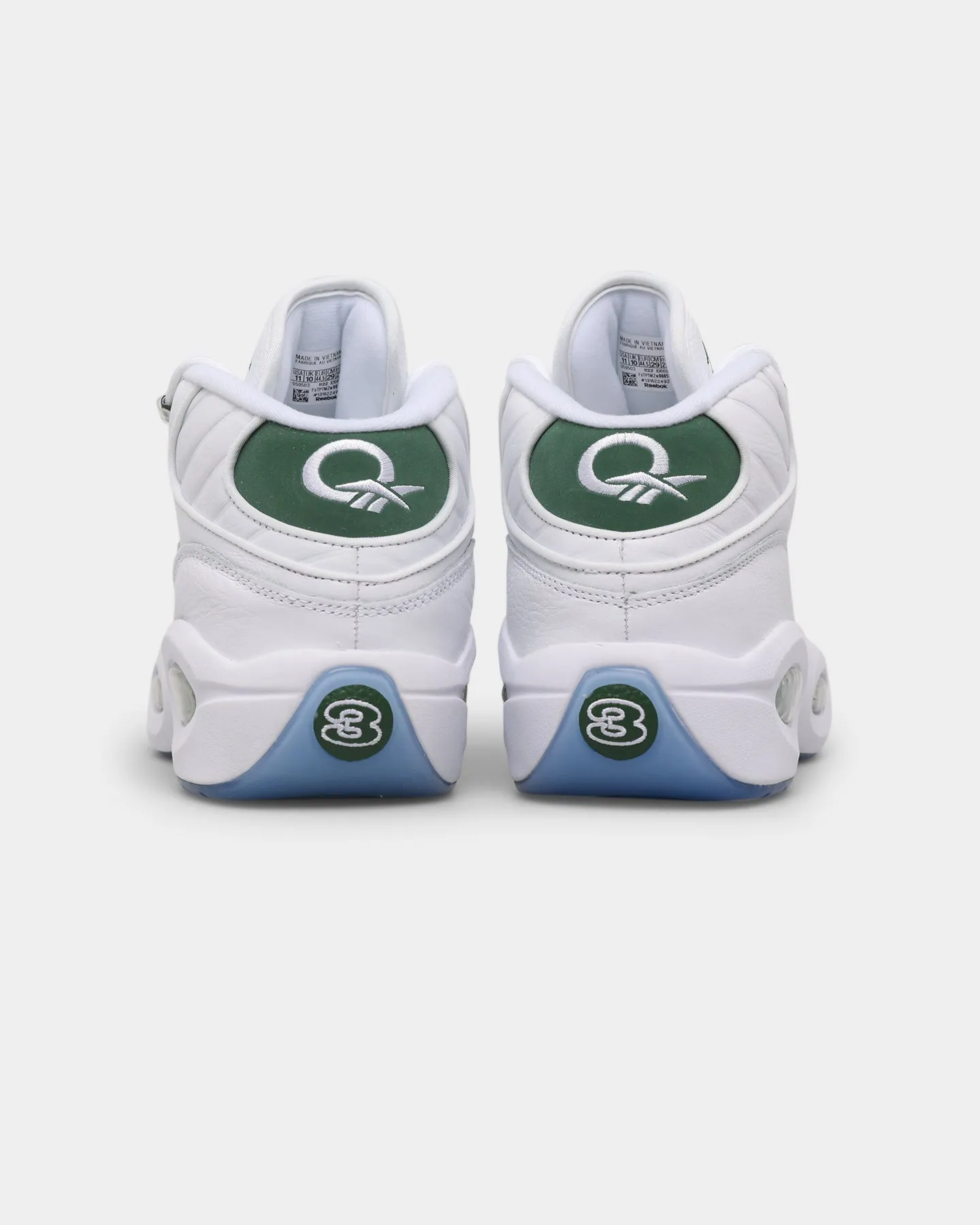 Reebok Question Mid "Green Toe" Ftwr White/Pine Green Pure Black