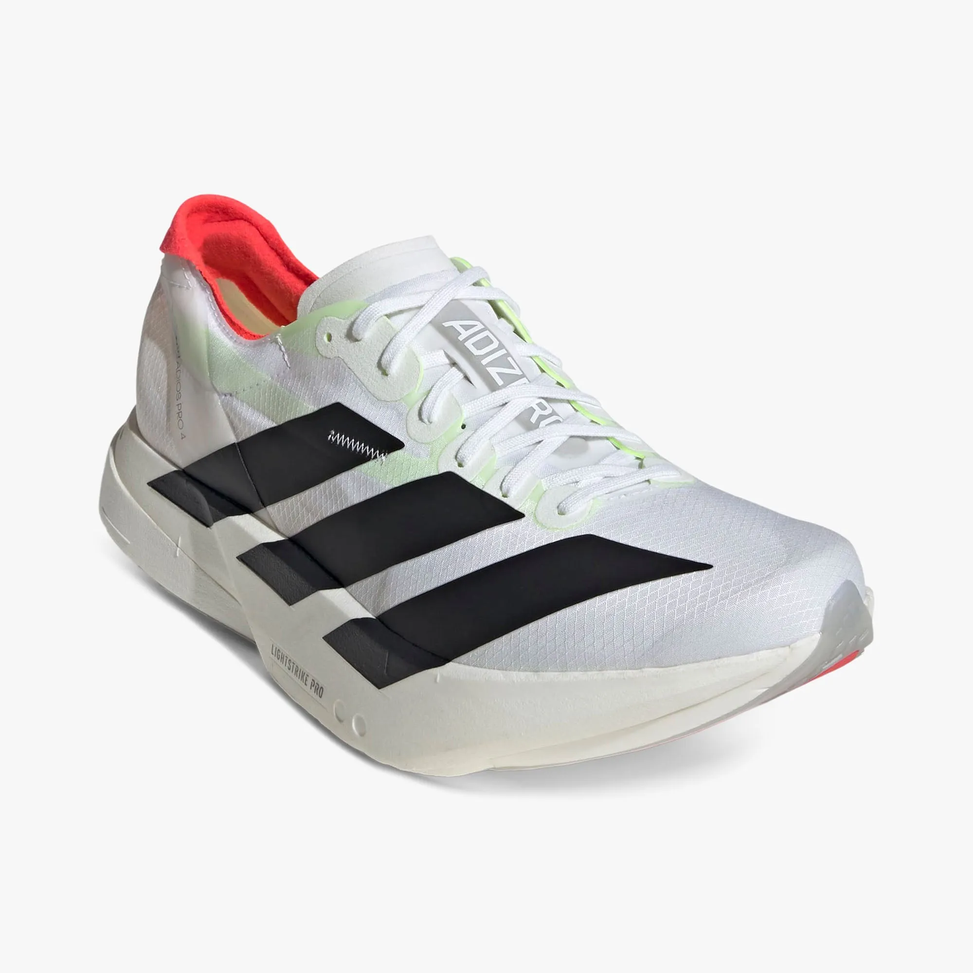 adidas Adizero Adios Pro 4 Cloud White / Core Black - Silver Metallic scratch - resistant shoes Elastic Sling