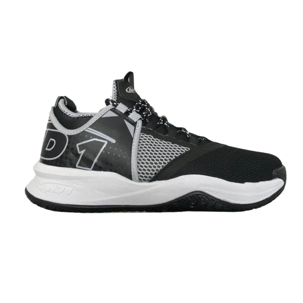 Stable Footing Sporty Look And-1 Men's Charge Black Basketball Shoes