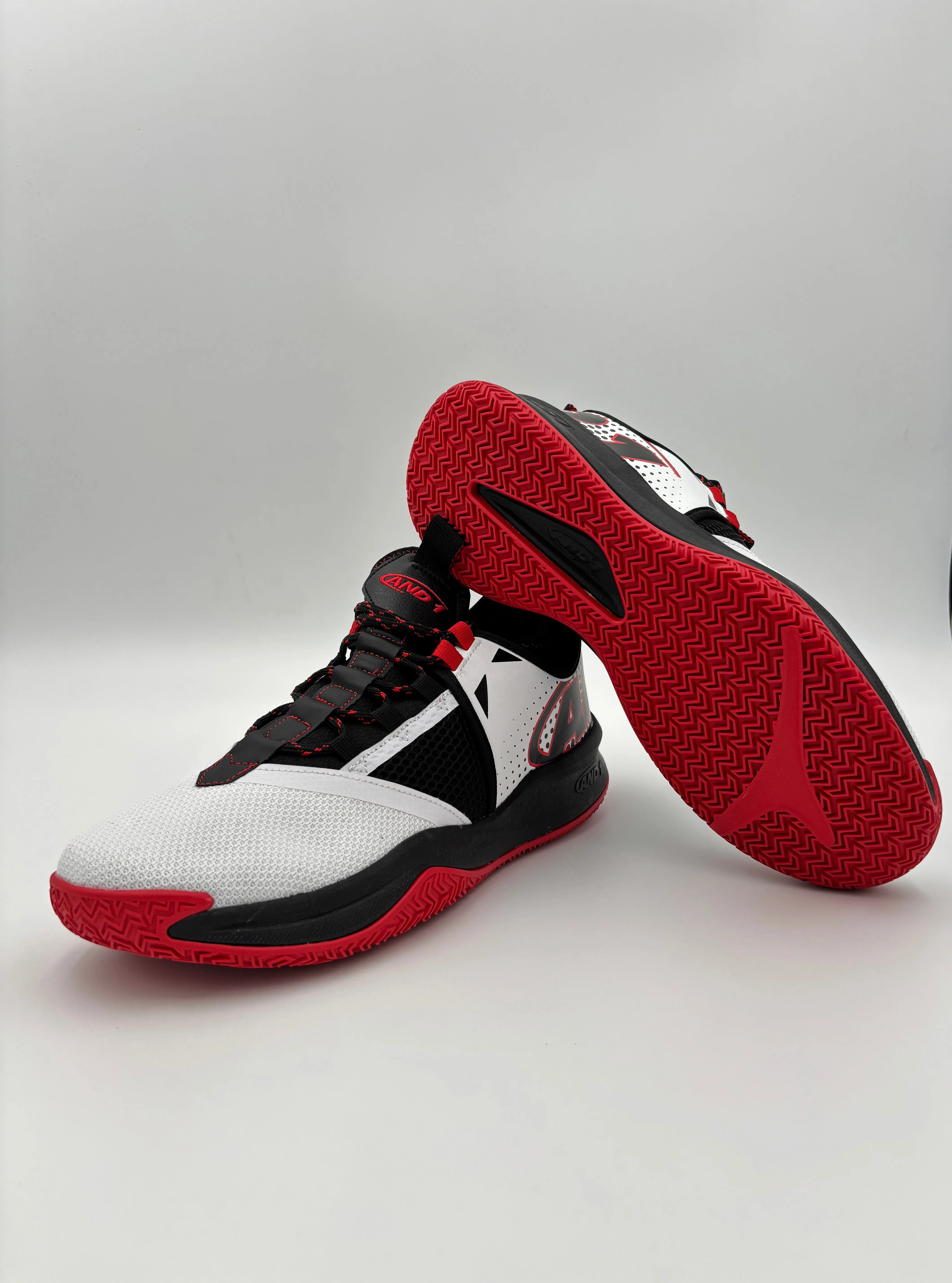 Multi Court Play And-1 Men's Charge White/Black/Red Basketball Shoes