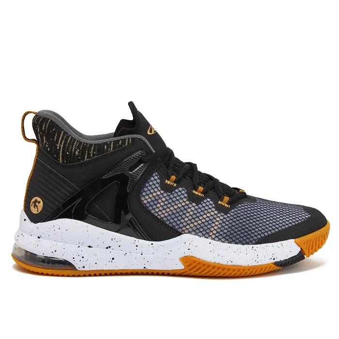 Ventilated Sides Anti Skid Traction Nodes And 1 Men's Turnaround Black/Gold Basketball Shoes