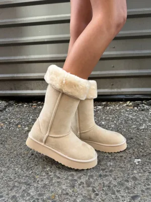 Andie Anderson Boots In Tan Warm Insulation