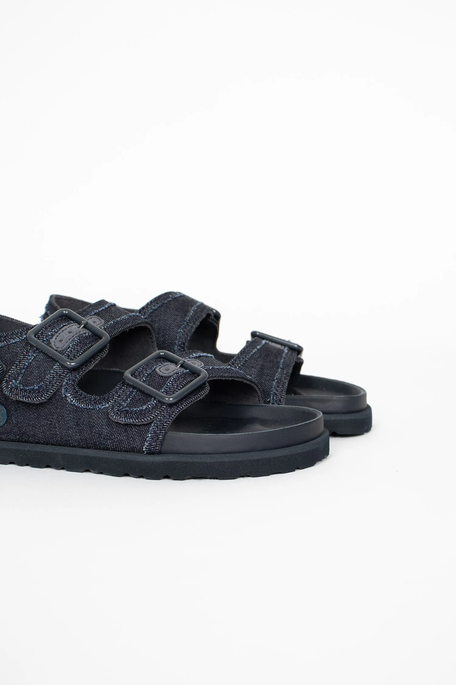 Free Pace Comfort Heel Milano Stone Washed Sandal Dark Washed Denim