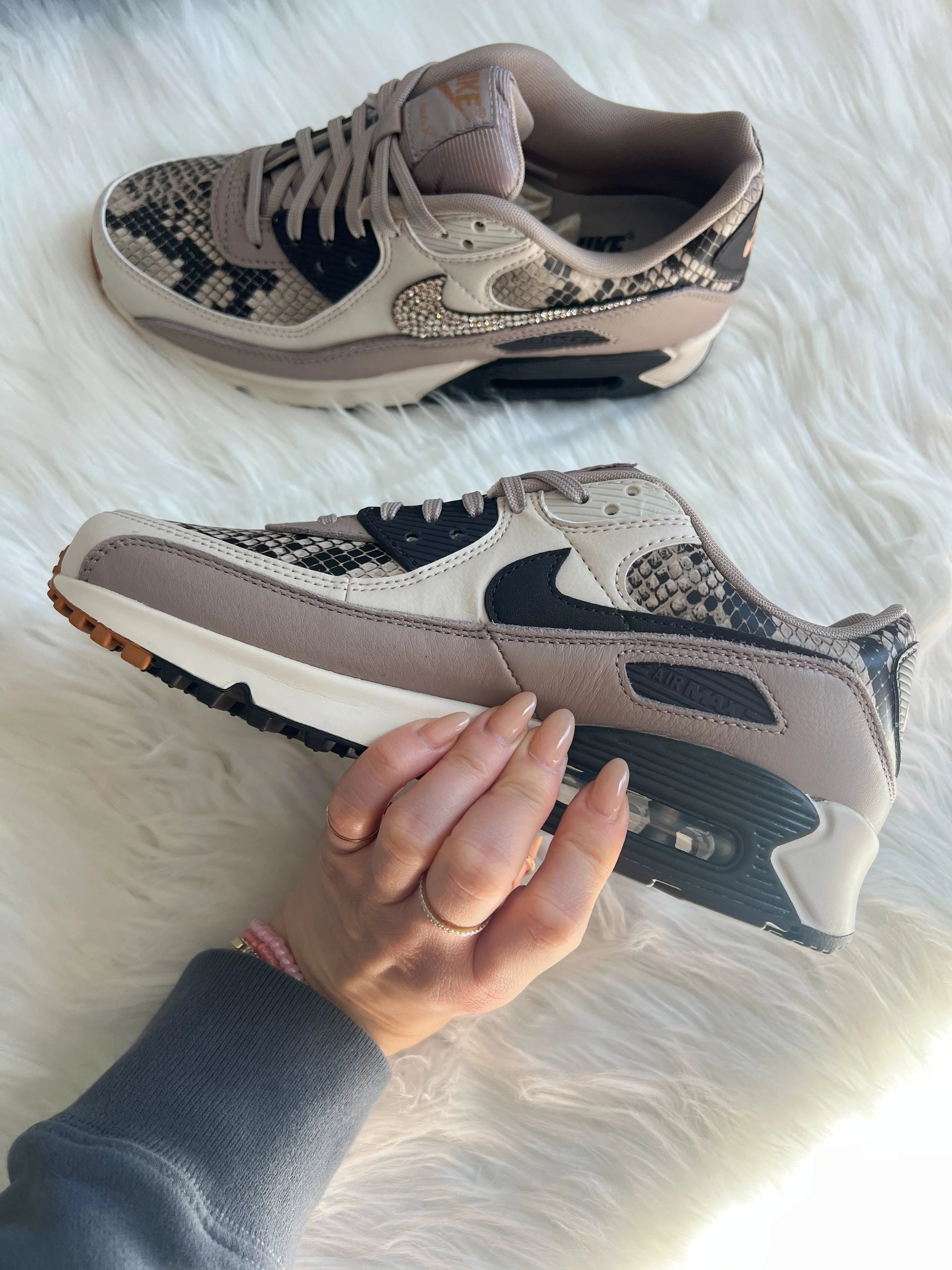 Urban Pace Animal Print Swarovski Womens Nike Air Max 90