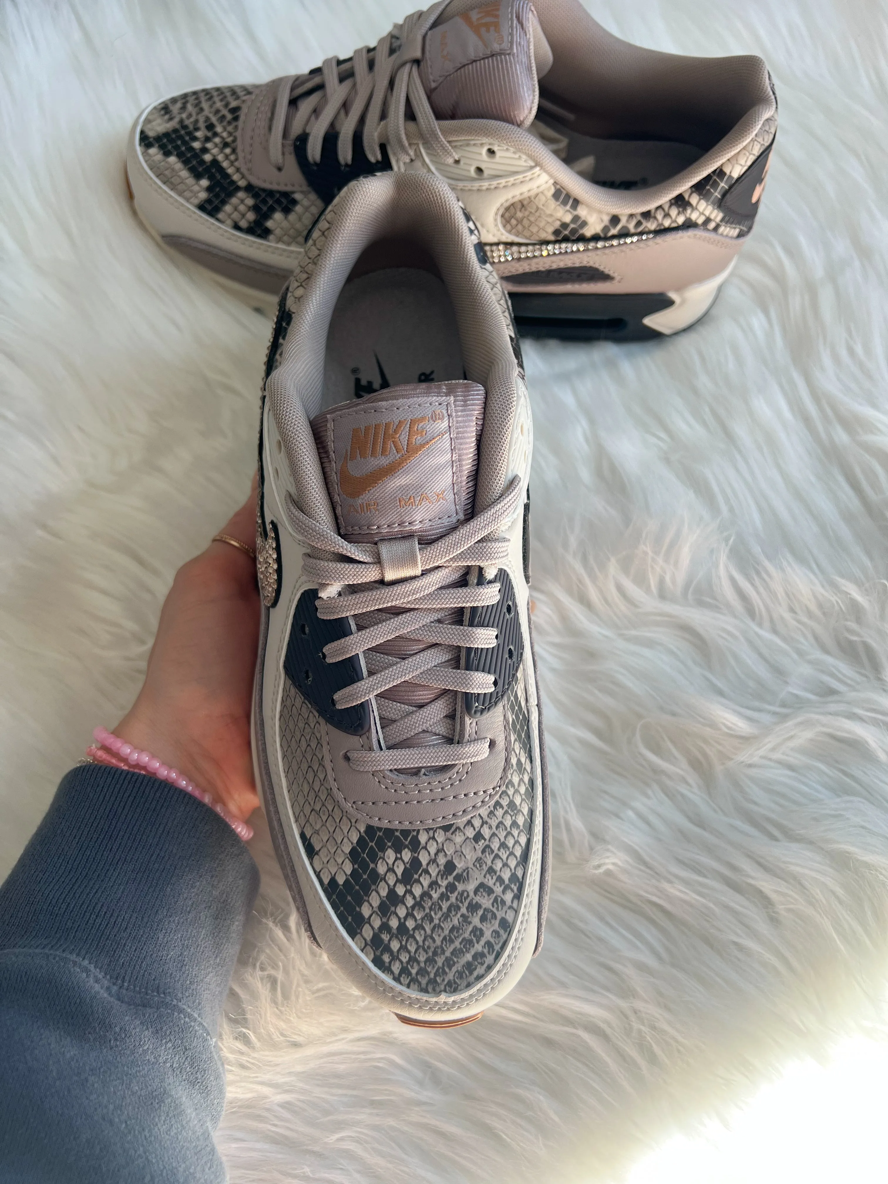 Animal Print Swarovski Womens Nike Air Max 90 Coastal Mood