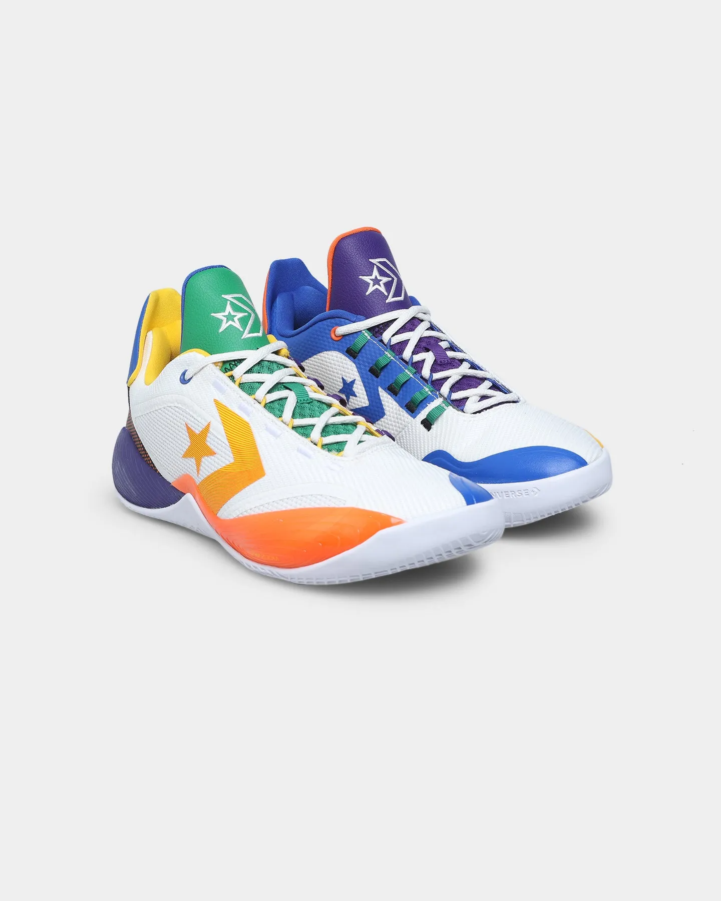 Gloss Finish Kids Play Converse X NBA All Star BB Shift 75th Anniversary Egret/Bold Mandarin