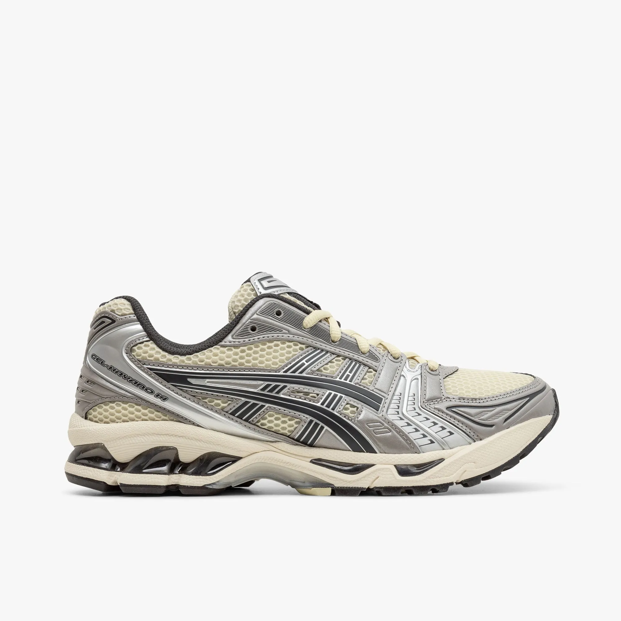ASICS Gel-Kayano 14 Oyster White / Steeple Grey Strappy Design Comfort Fit System