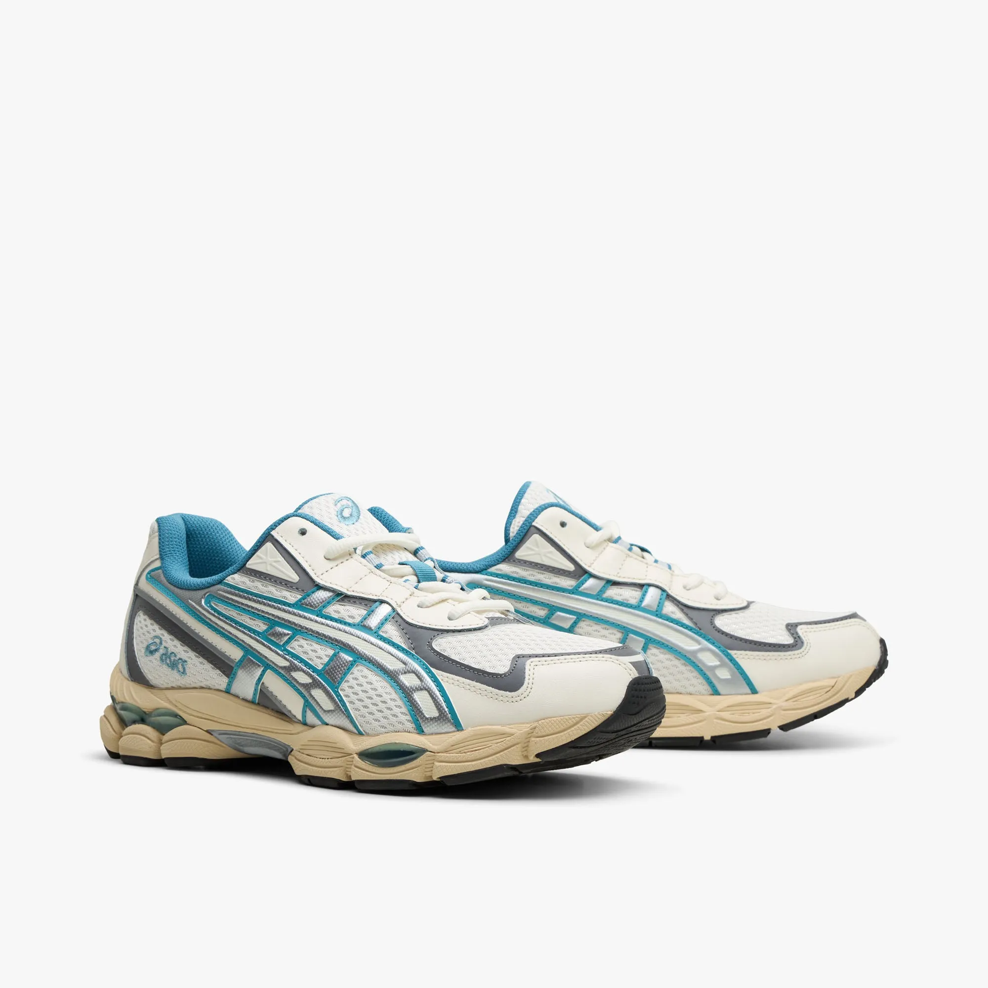 ASICS GEL-NYC 2055 Cream / Blue Teal low - end shoes Comfortable Upper Material