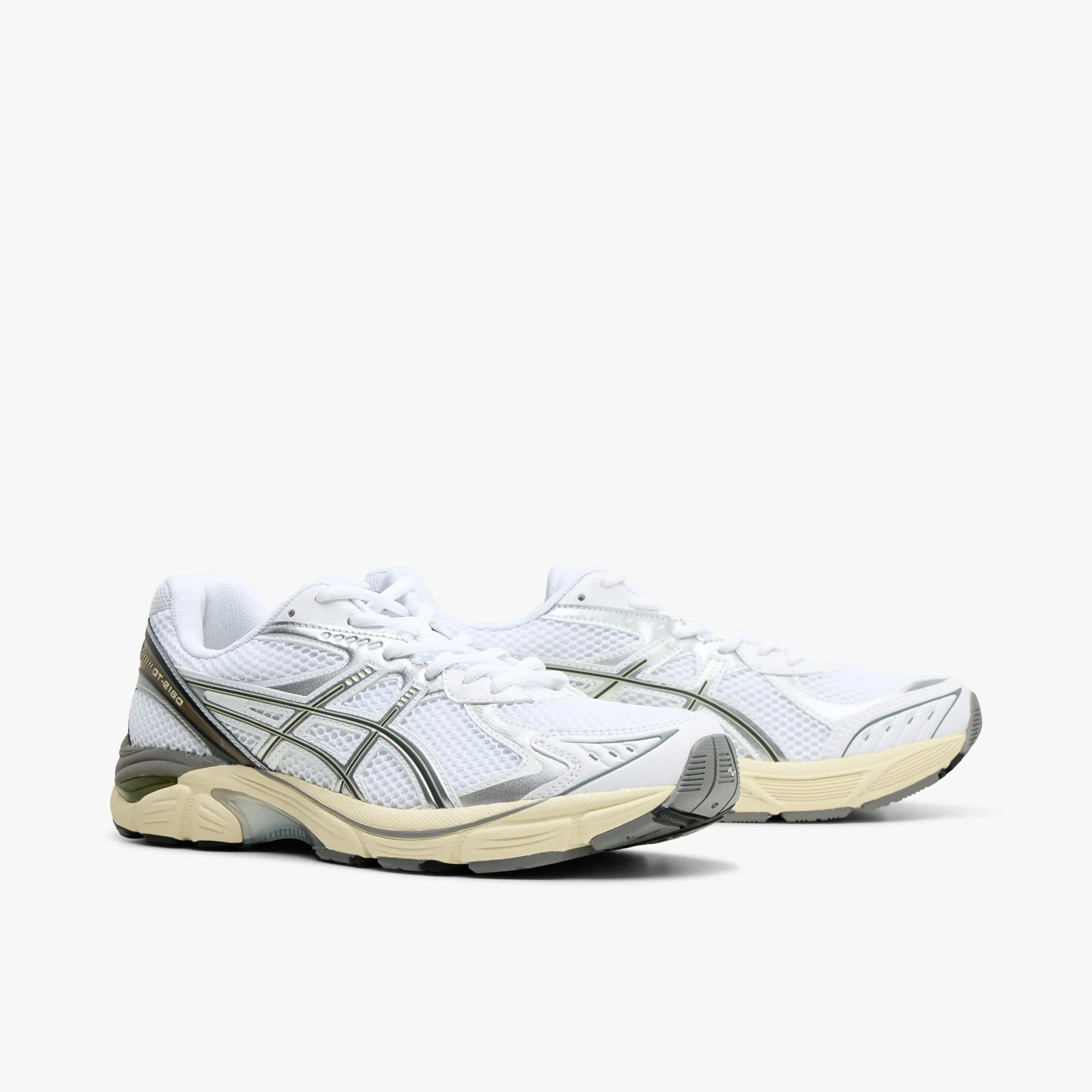 ASICS GT-2160 White / Brown - Silver high - performance gear herringbone outsole shoes