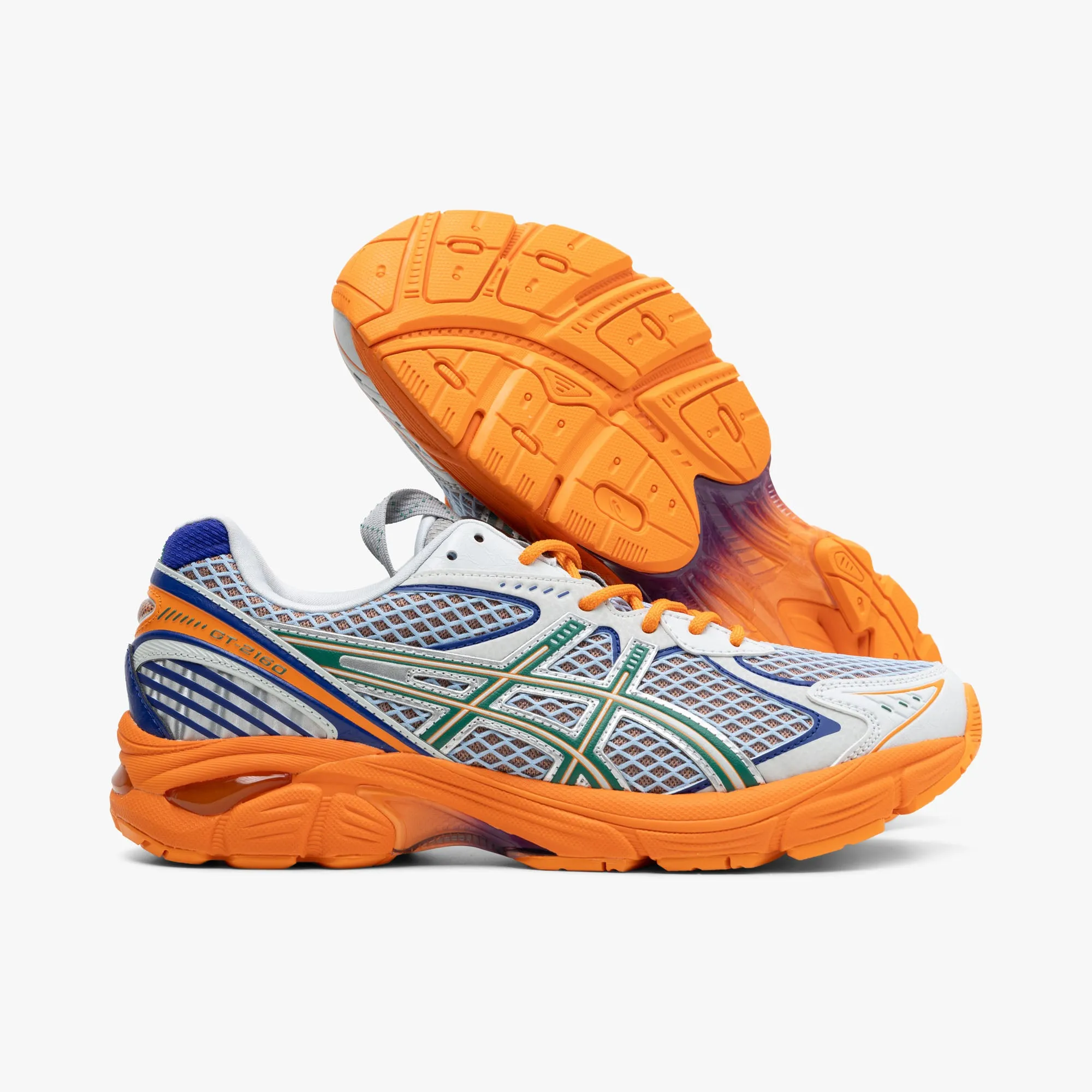 futuristic - themed running wear BreathableLining ASICS UB7-S GT-2160 Lava Orange / Jasper Green