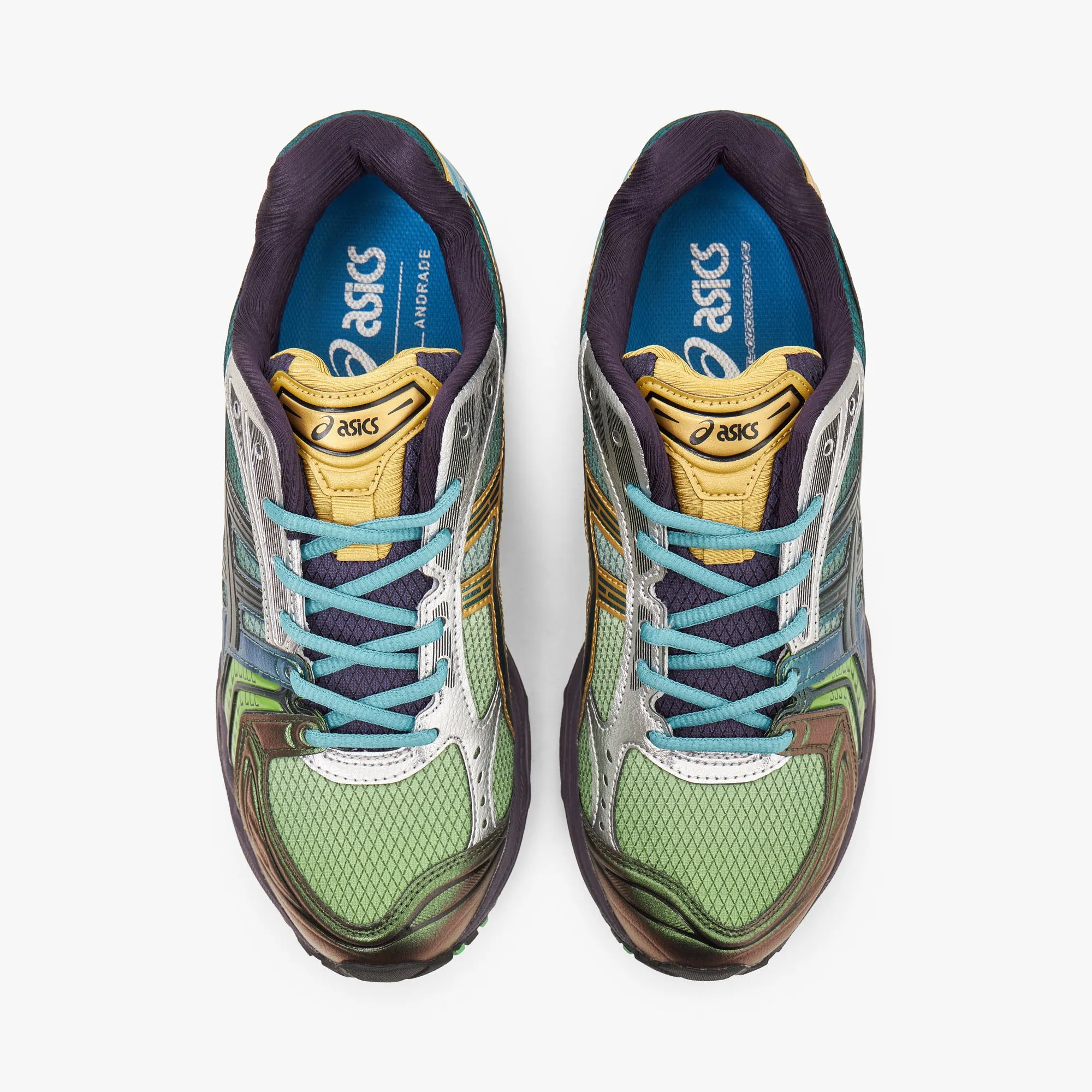 ASICS x P. Andrade Gel-Kayano 14 Gradation Green / Metal Green running in spring