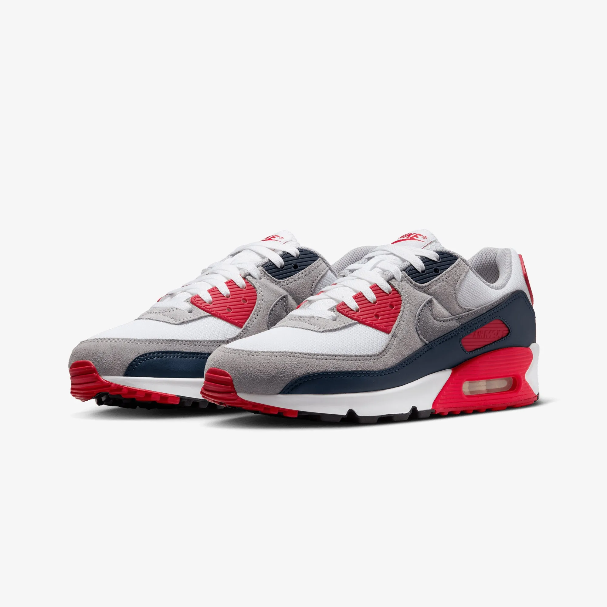 Stable Walk Nike | AIR MAX 90 { WHITE/COOL GREY-UNIVERSITY RED