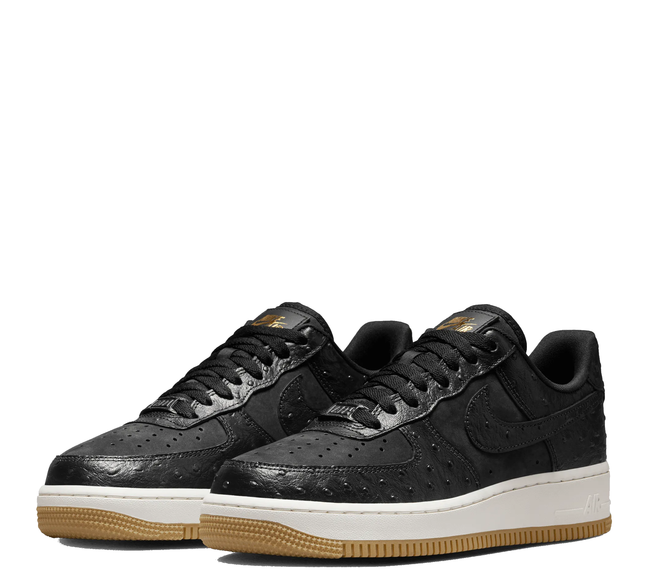 suitable for formal wear Layered silhouette W Nike Air Force 1 '07 LX "Black Ostrich"