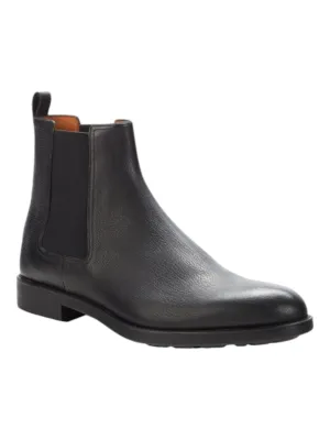 Built For Adventure Cushioned Fit Bally Alan 6230181 Men's Black Goat Grained Leather Chelsea Boots