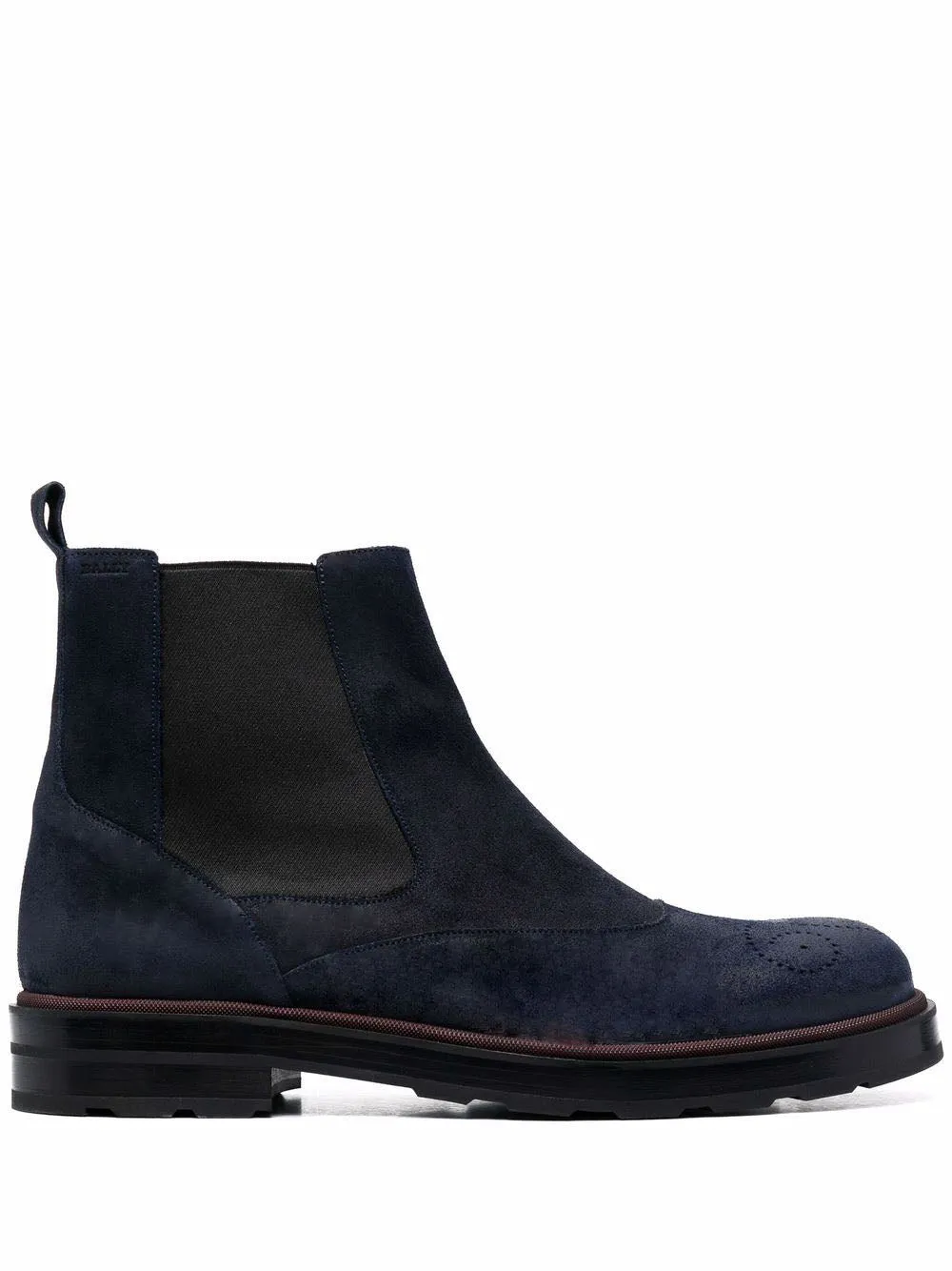 Bally Corad 6239753 Men's Midnight Bovine Suede Leather Chelsea Boots Business Meeting