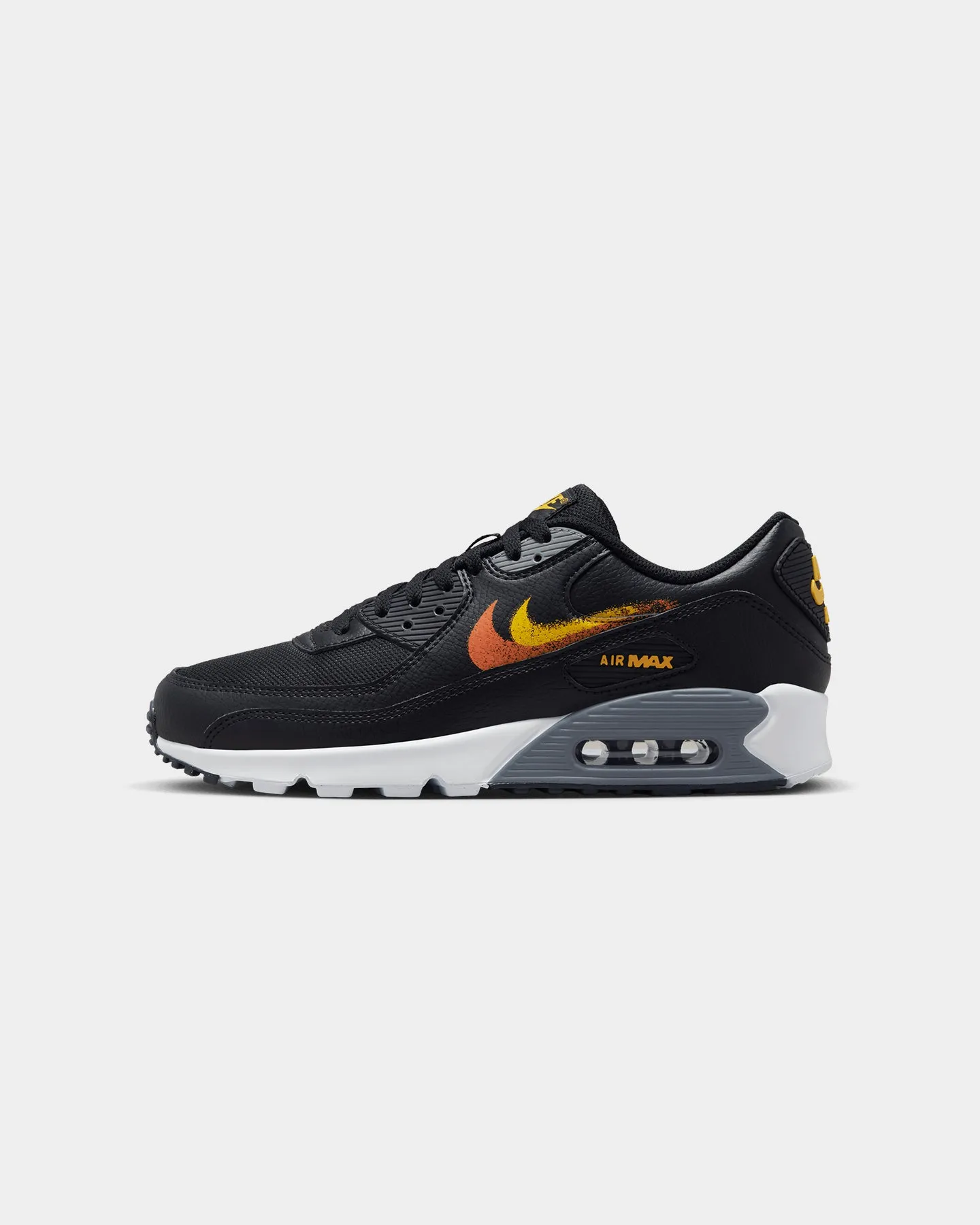 Nike Air Max 90 Black/Safety Orange Weekend Casual Comfort Fit