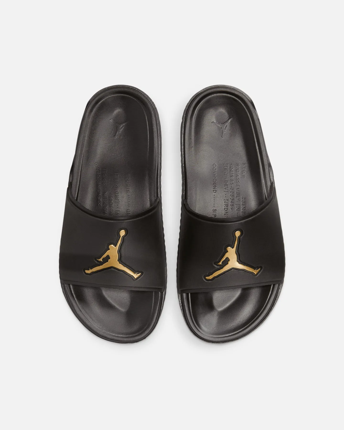 Jordan Jumpman Slides Black/Metallic Feather Light Long Distance Hero Edge