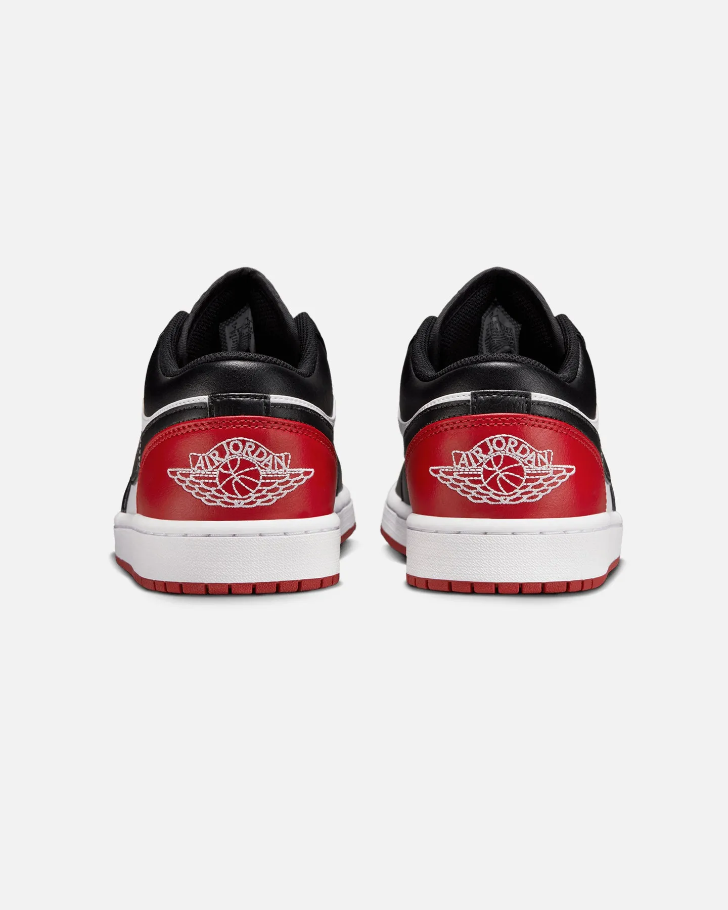 Jordan Air Jordan 1 Low "Bred Toe" White/Black/Varsity Red All Terrain Health Focused Memory Foam Standing All