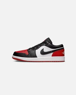 Feather Light Urban Stroll Jordan Air Jordan 1 Low "Bred Toe" White/Black/Varsity Red