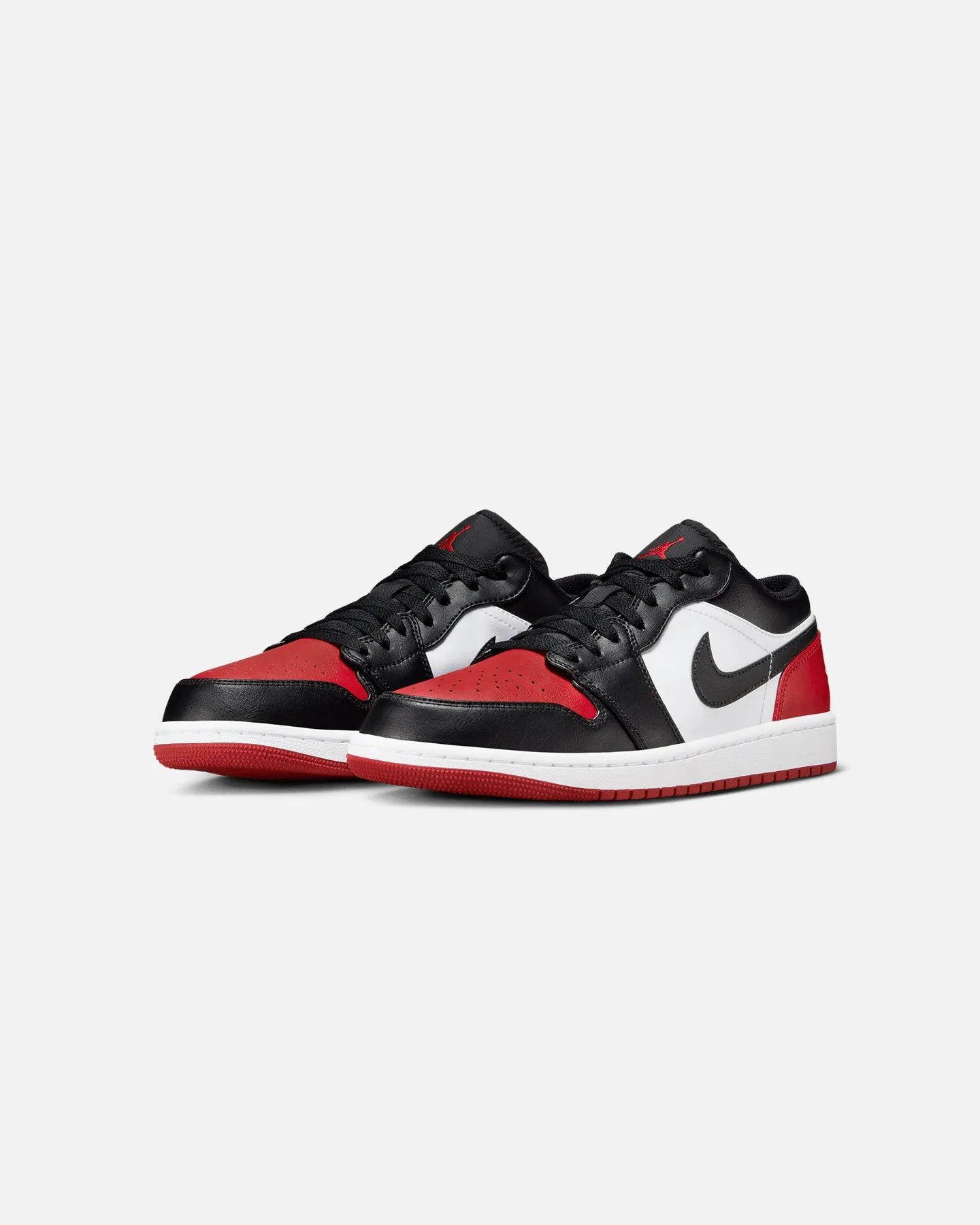 Jordan Air Jordan 1 Low "Bred Toe" White/Black/Varsity Red Move Light Quick Step