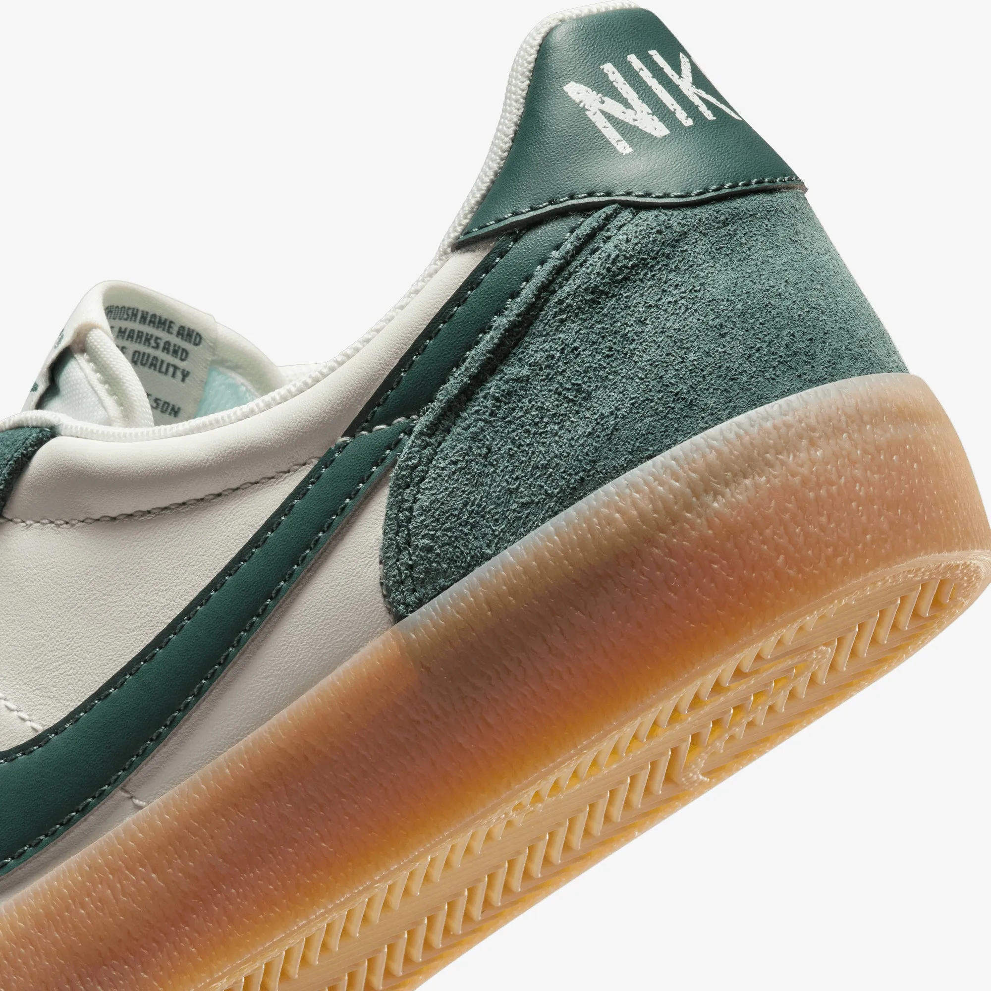 NIKE | KILLSHOT 2 { SAIL/VINTAGE GREEN-GUM YELLOW Hexagonal Lug Pattern