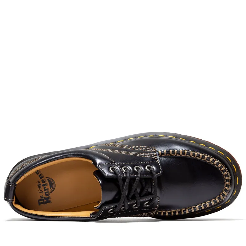 High-Top Style Protective Cushioning Dr. Martens Lowell Aniline - Black