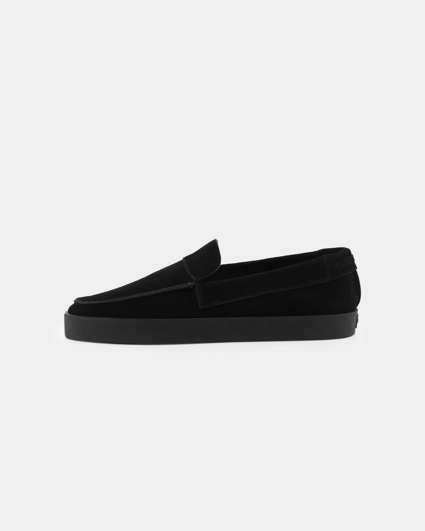 Casual Youth Fresh Saint Morta Hemisphere Suede Slip On Loafer Black/Black