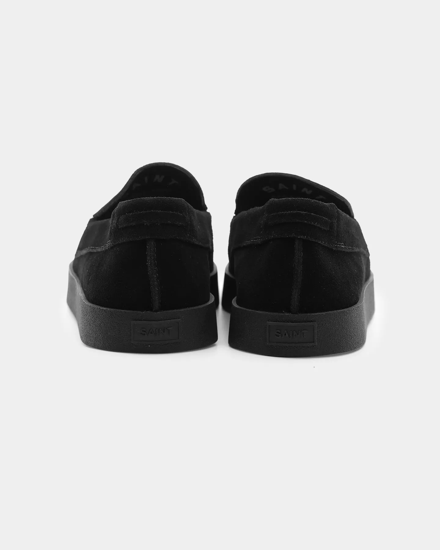 Saint Morta Hemisphere Suede Slip On Loafer Black/Black Day Long