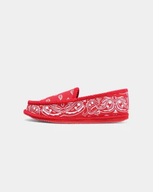 Silver Shine Goat Crew Bandana Slipper Red/White