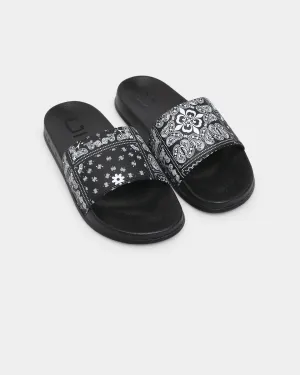 Track Run AI Path Carr?? Bandana Ultra Classique Slides Black/White