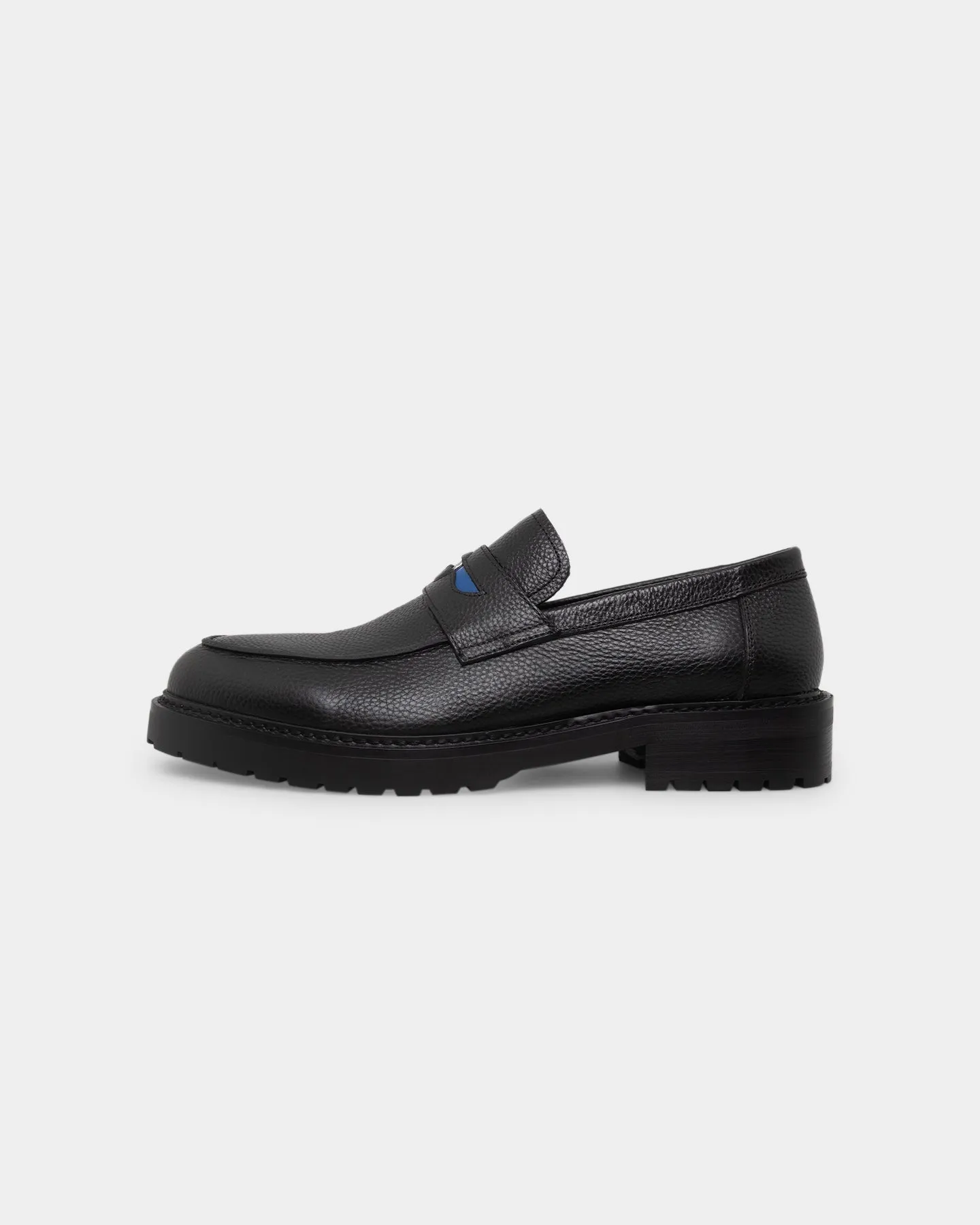 Comfort Shank Track Run Carre Decade Penny Loafer Black/Red/Blue