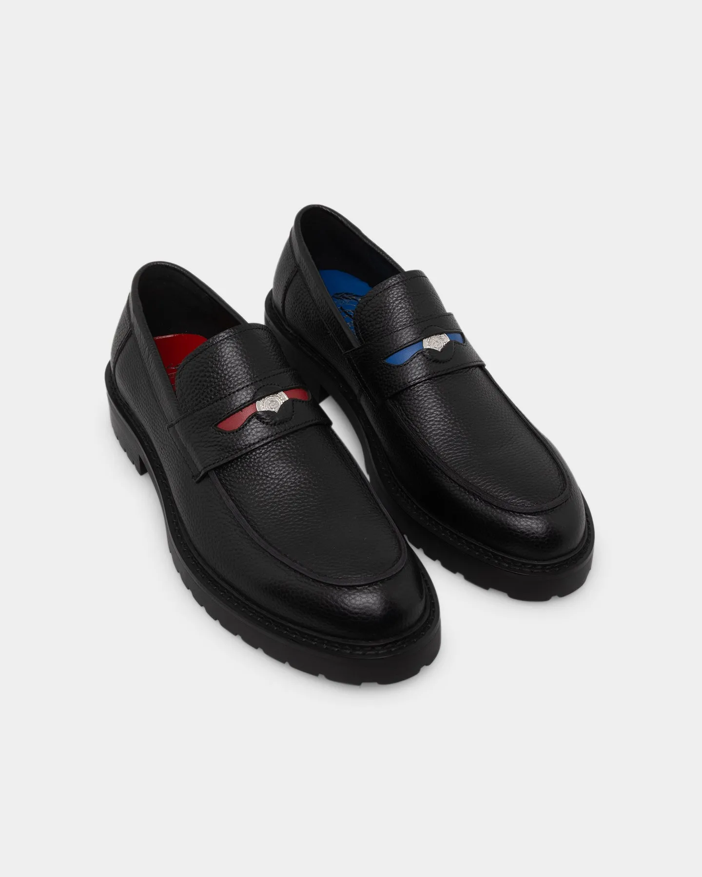 Carre Decade Penny Loafer Black/Red/Blue World Step Rain Step