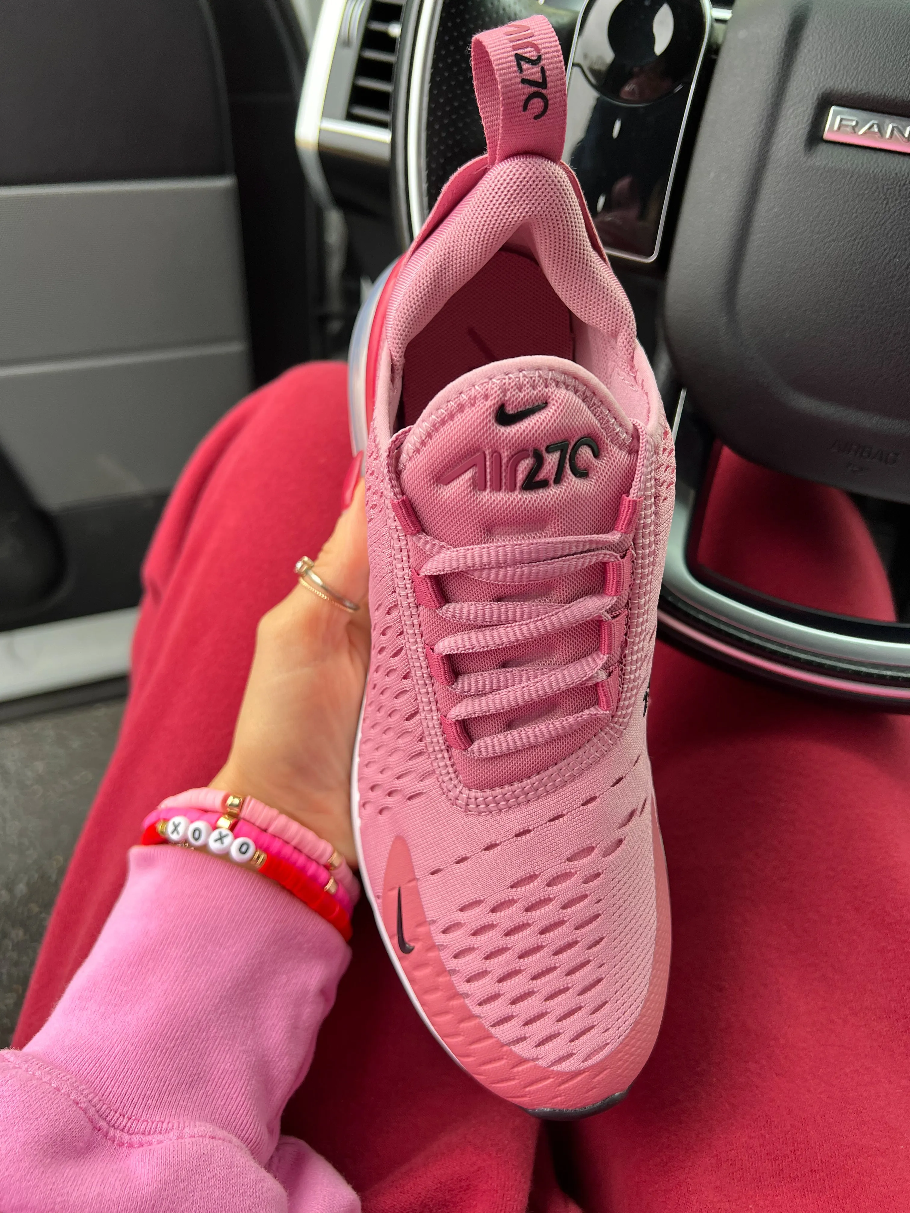 Cherry Pink Swarovski Women's Nike Shoes Air Max 270 Airport Walk