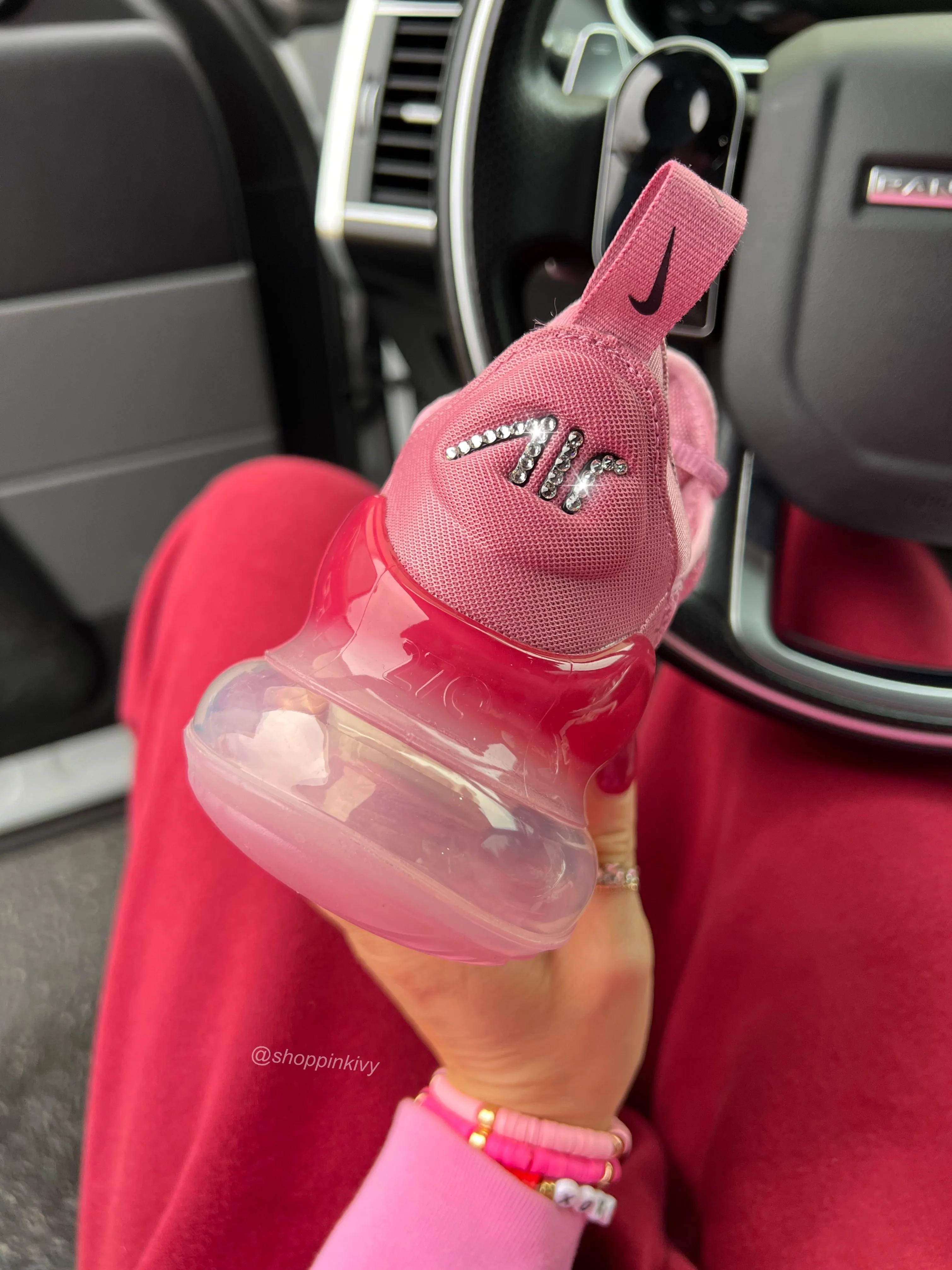 Dodge Step Cherry Pink Swarovski Women's Nike Shoes Air Max 270