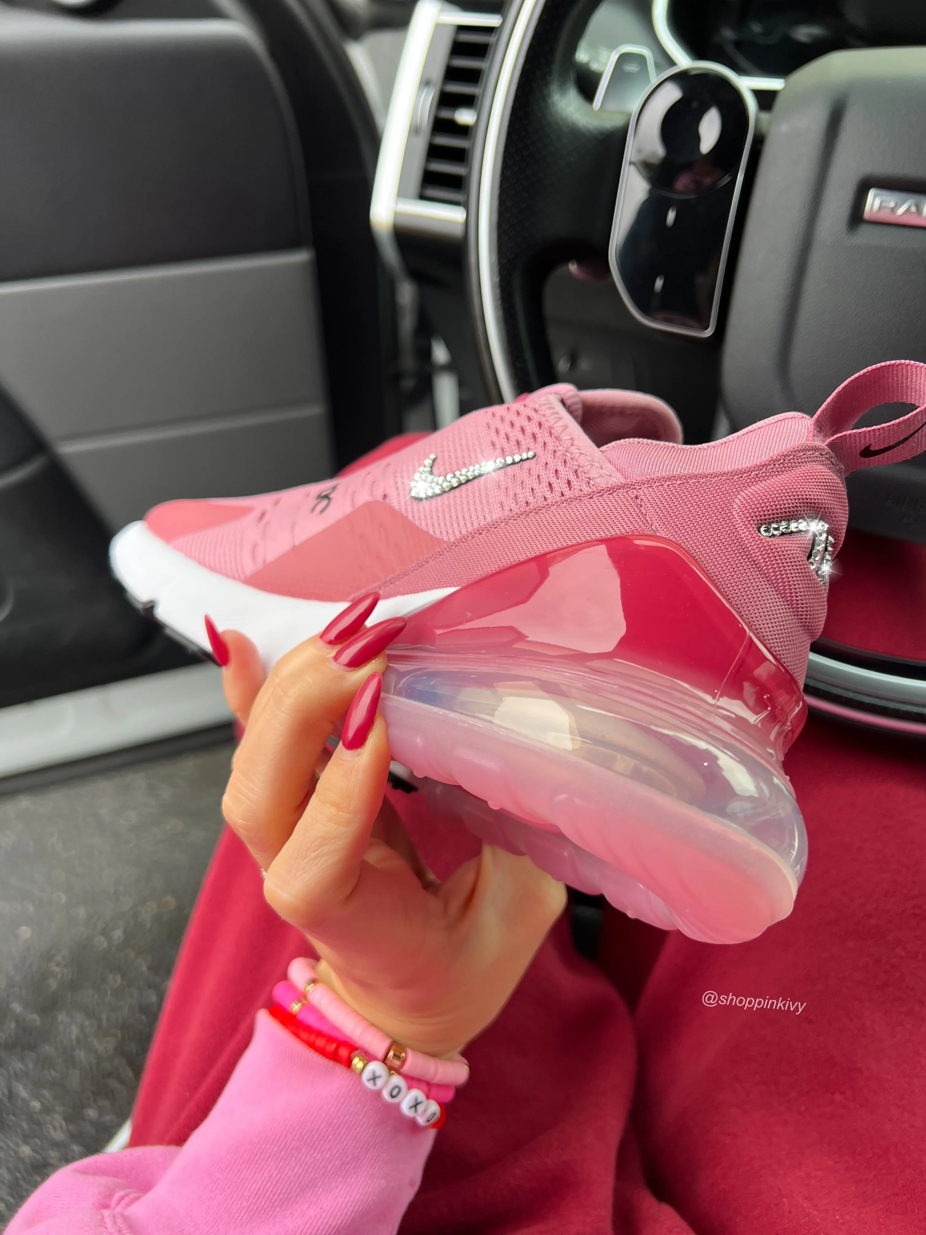 Relax Vibe Cherry Pink Swarovski Women's Nike Shoes Air Max 270