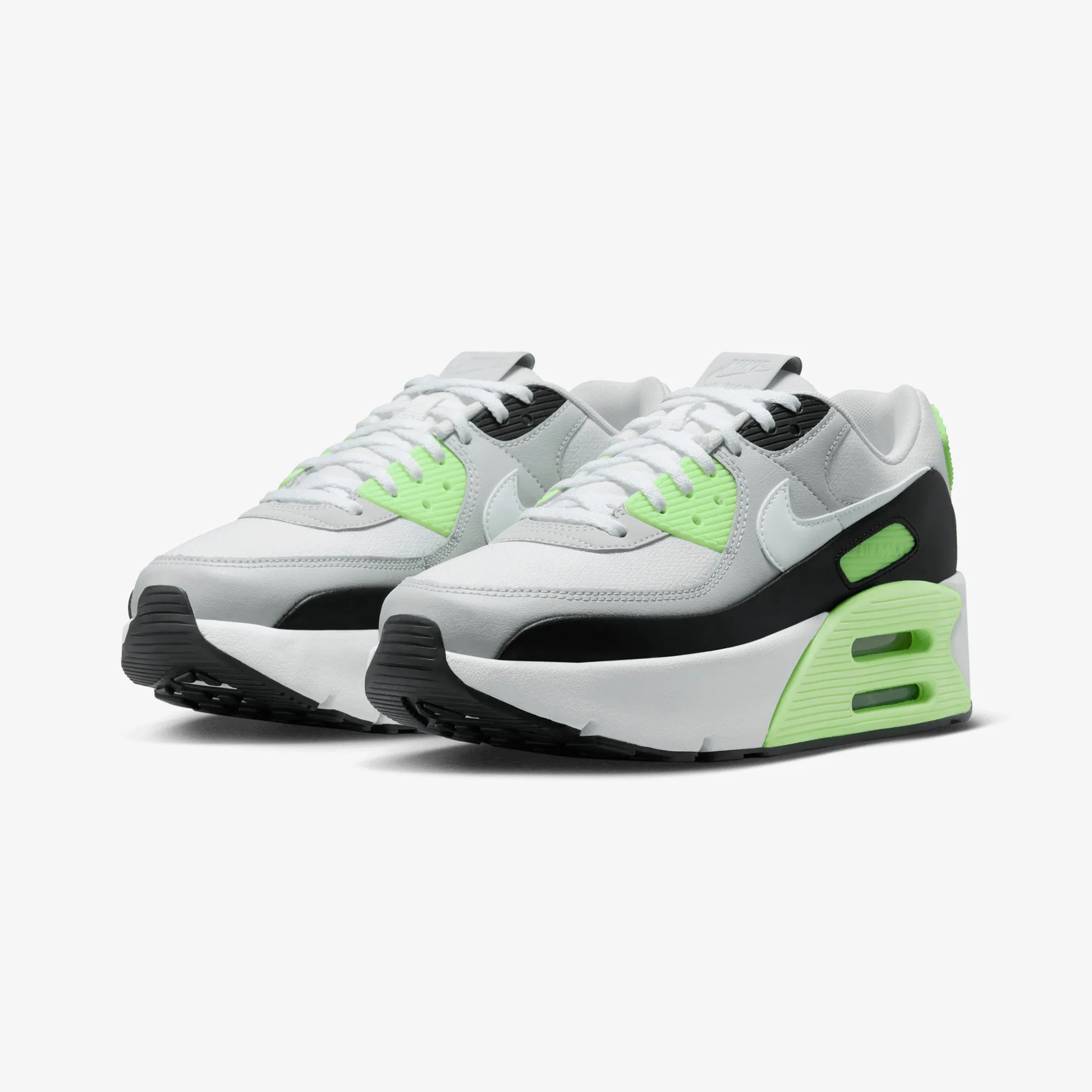 Nike | AIR MAX 90 LV8 { PHOTON DUST/WHITE-LIME BLAST-BLACK High Traction Outsole
