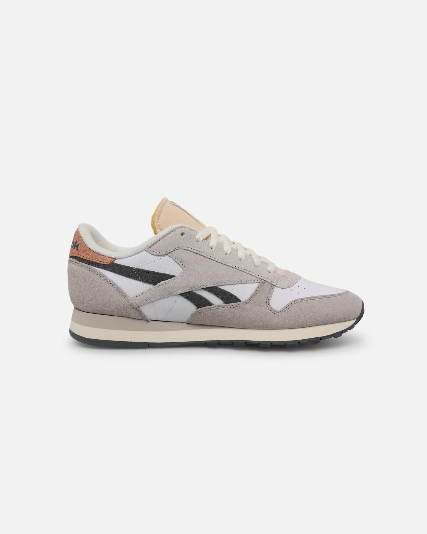 Reebok Classic Leather White/Grey Breathable Knit Upper Street Use