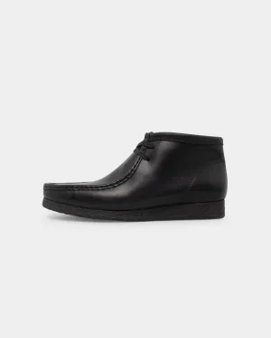 Leather Clarks Originals Wallabee Boot (M) Black Leather