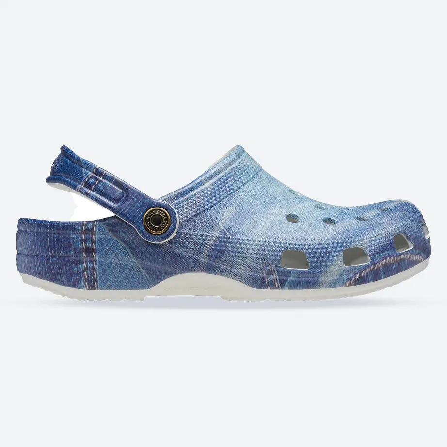 Chic Vibe Men's Crocs 210402 Classic Denim Clog Sandals