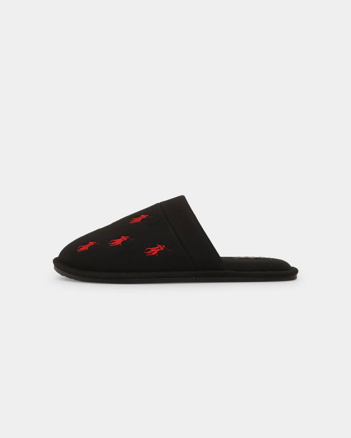 Polo Ralph Lauren Klarence Repeat PP Slippers Black Soft Material