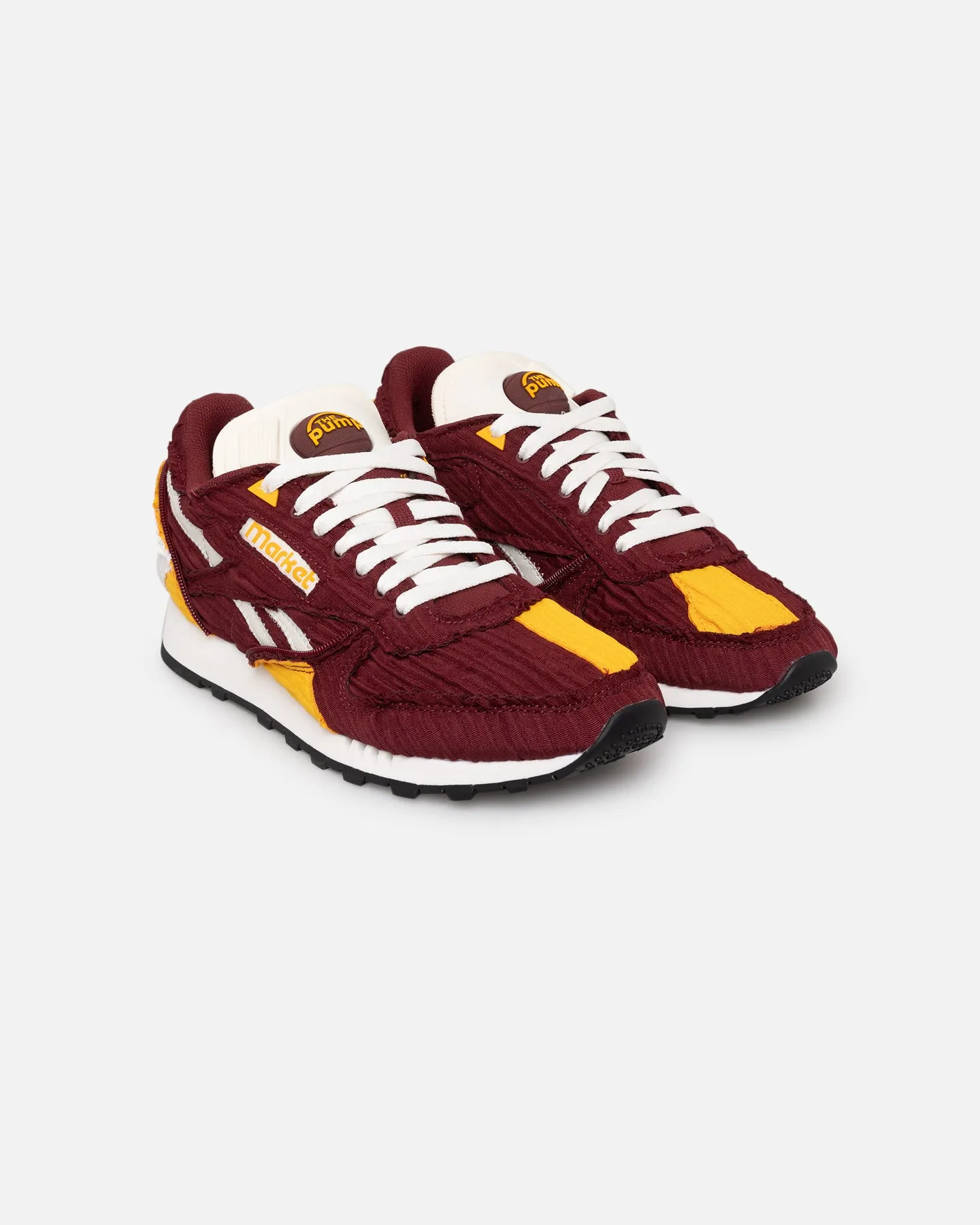 Field Walk Palm Base Reebok X MARKET Classic Leather Pump Burgundy/Gold